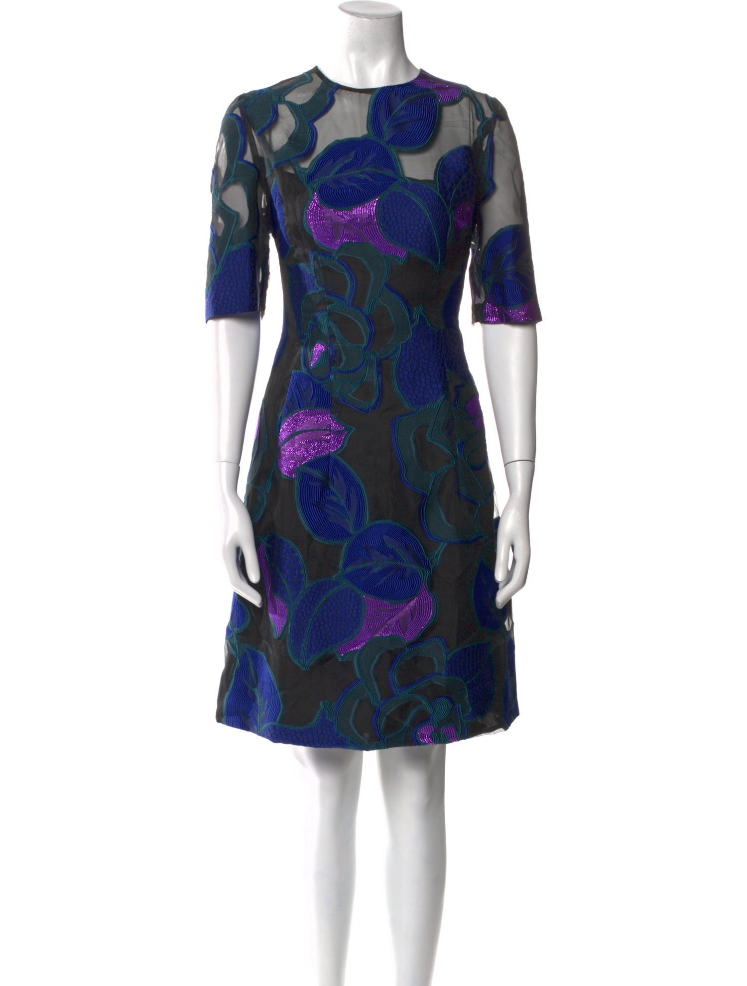 Lela Rose Printed Mini Dress