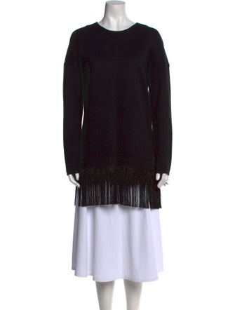 Lela Rose Wool Crew Neck Tunic