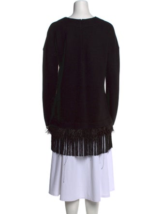 Lela Rose Wool Crew Neck Tunic