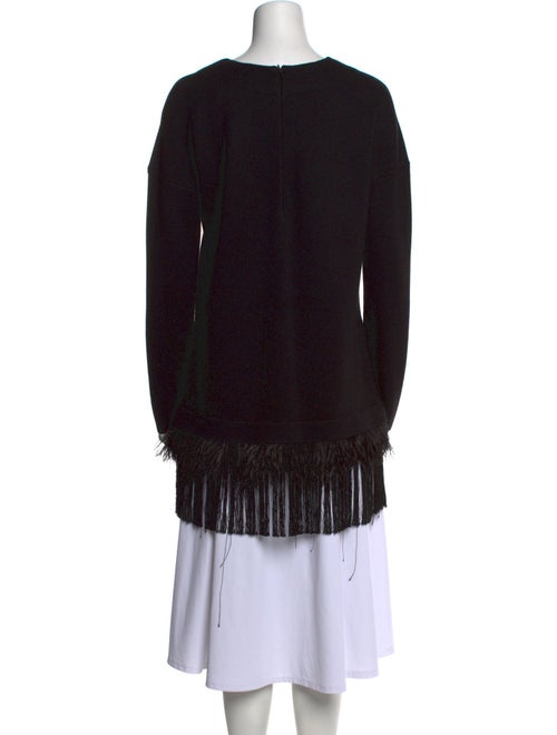 Lela Rose Wool Crew Neck Tunic