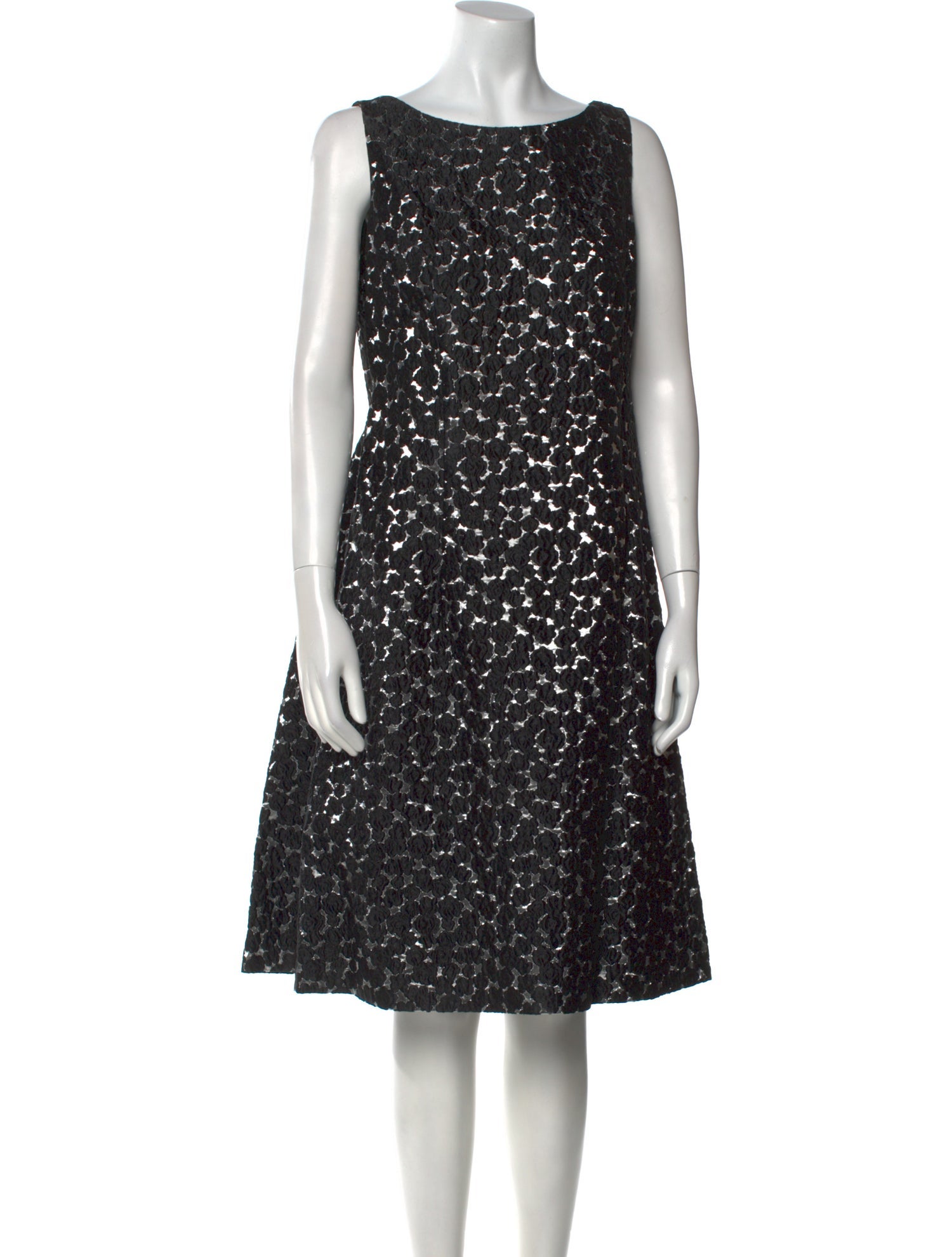 Lela Rose Bateau Neckline Midi Length Dress