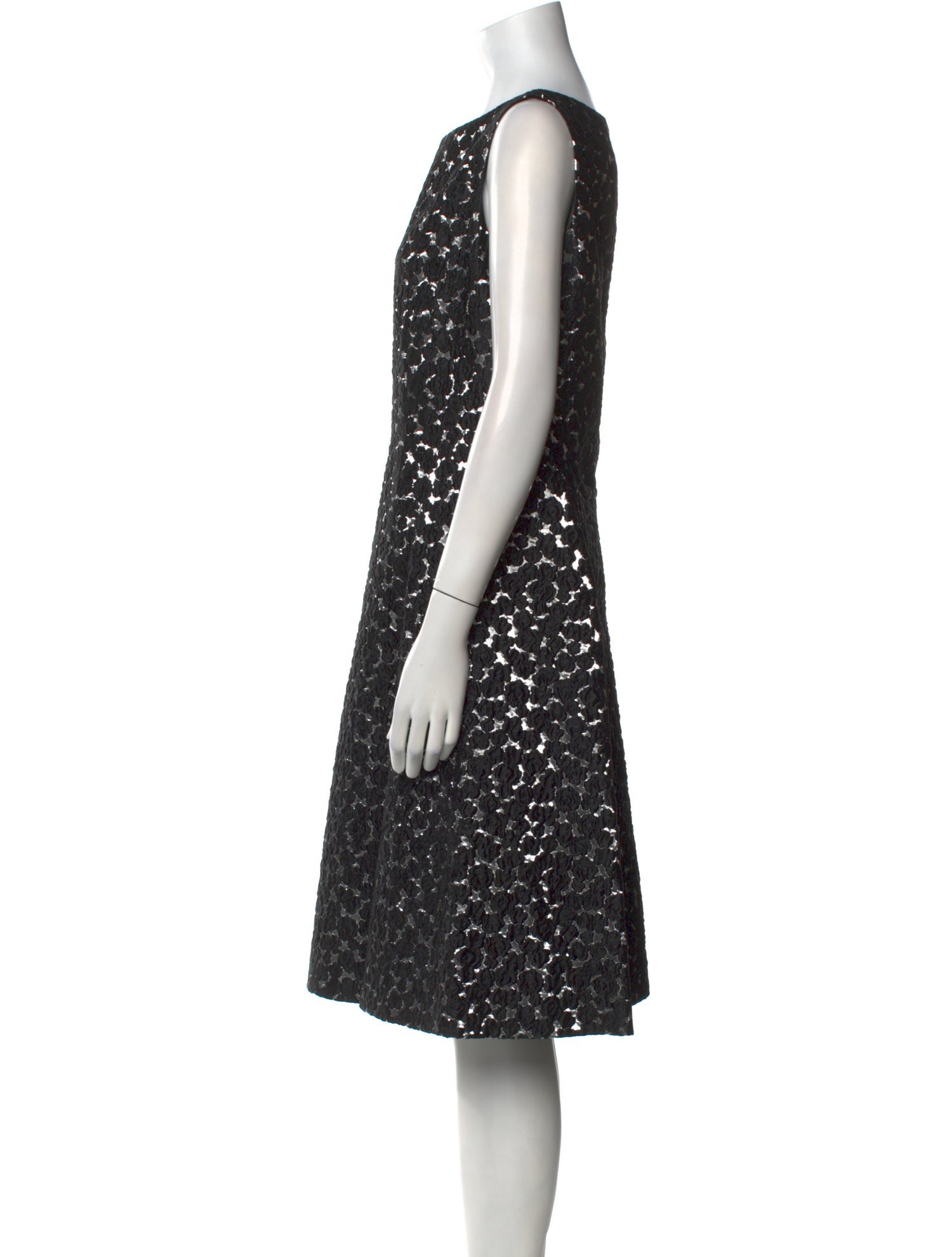 Lela Rose Bateau Neckline Midi Length Dress