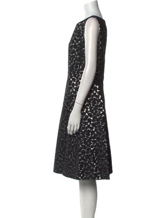 Lela Rose Bateau Neckline Midi Length Dress