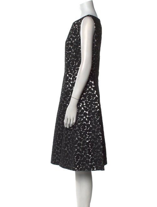 Lela Rose Bateau Neckline Midi Length Dress