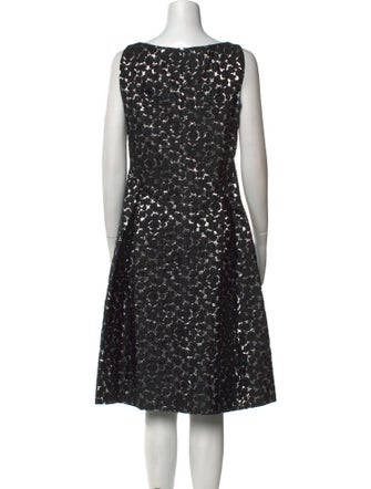 Lela Rose Bateau Neckline Midi Length Dress