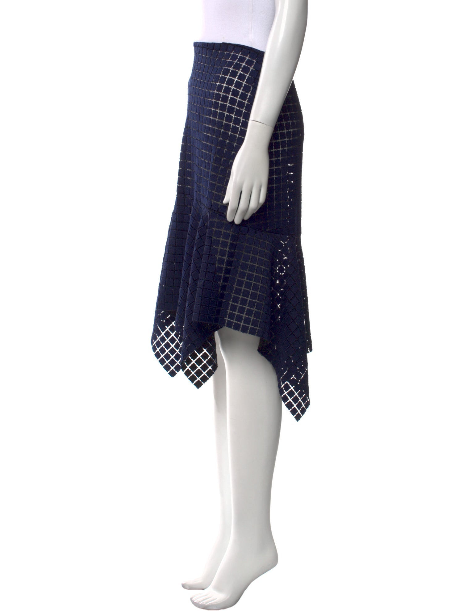 Lela Rose Plaid Print Knee-Length Skirt