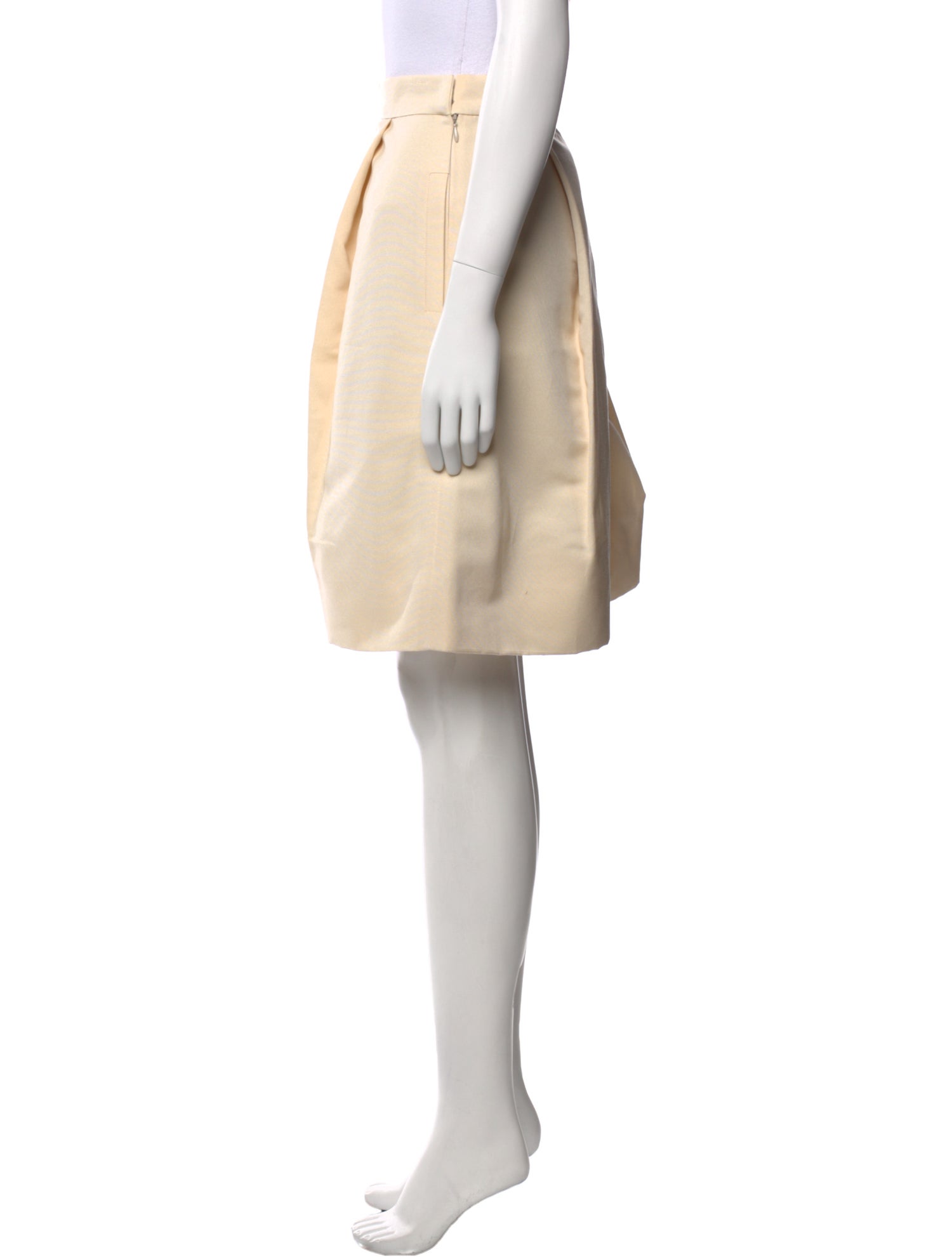 Lela Rose Pleated Accents Knee-Length Skirt