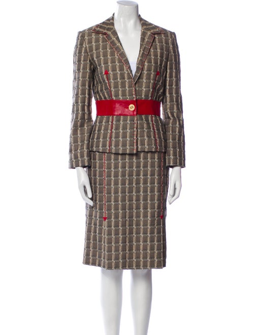 Lela Rose Plaid Print Skirt Set