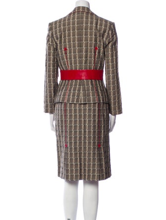 Lela Rose Plaid Print Skirt Set