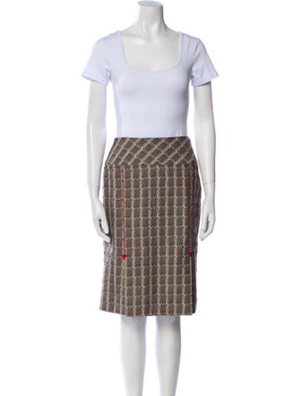 Lela Rose Plaid Print Skirt Set
