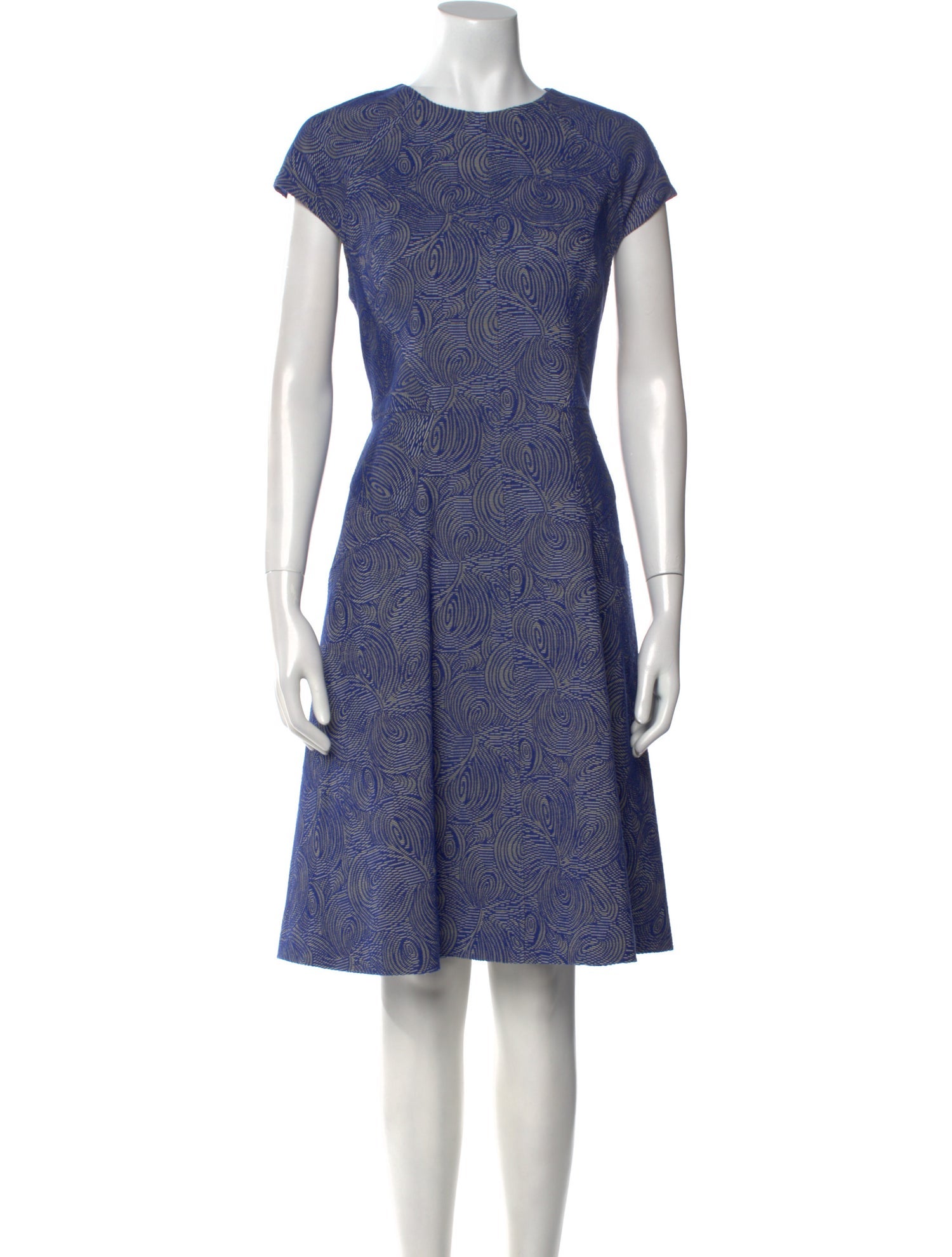 Lela Rose Lace Pattern Knee-Length Dress