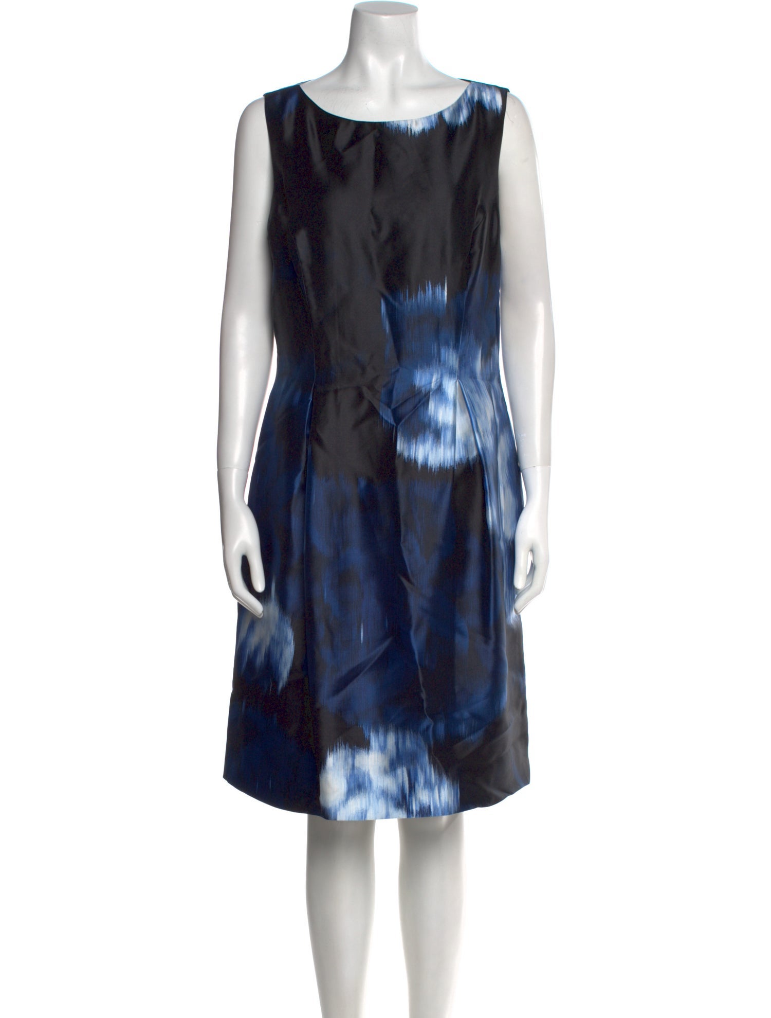 Lela Rose Tie-Dye Print Knee-Length Dress