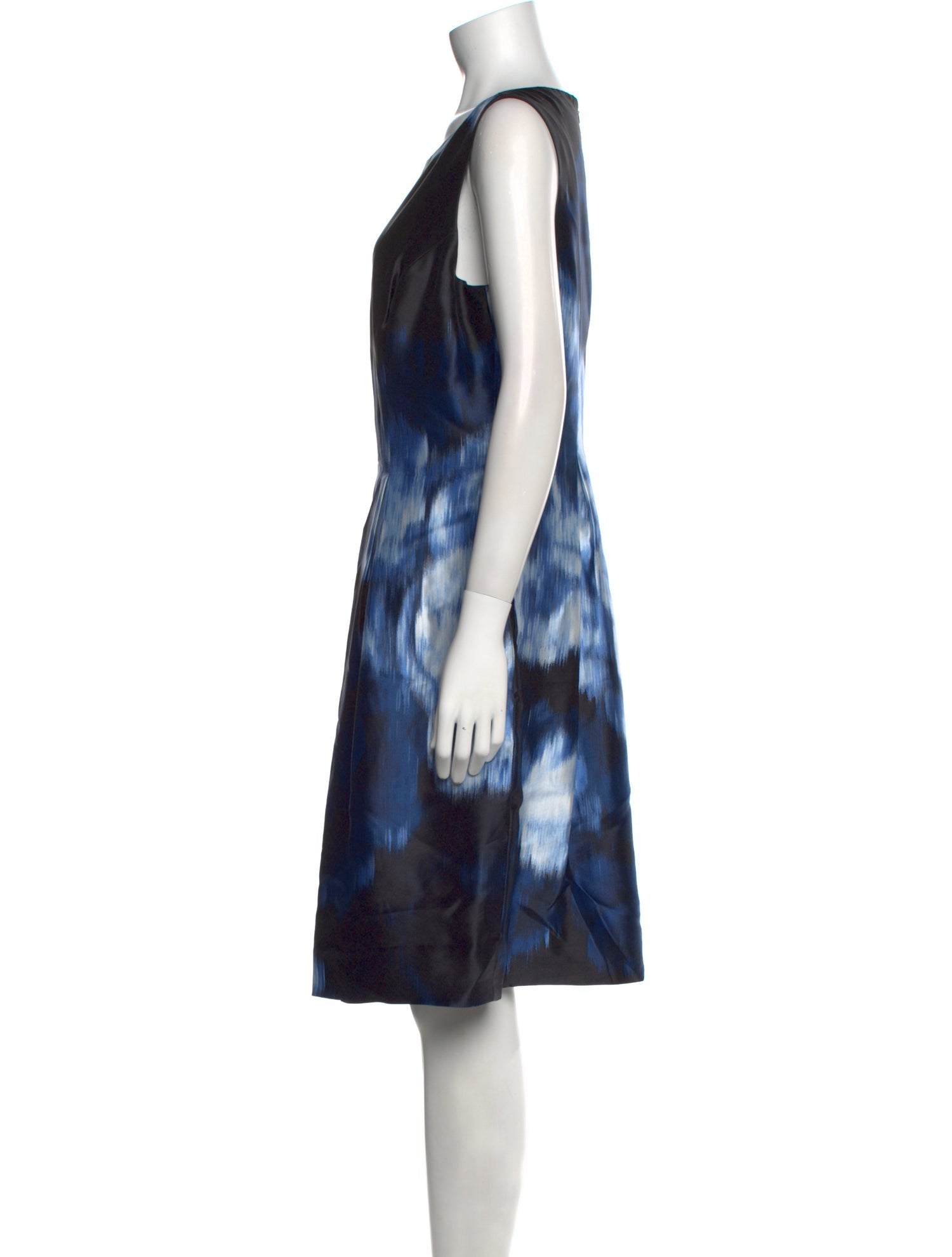 Lela Rose Tie-Dye Print Knee-Length Dress