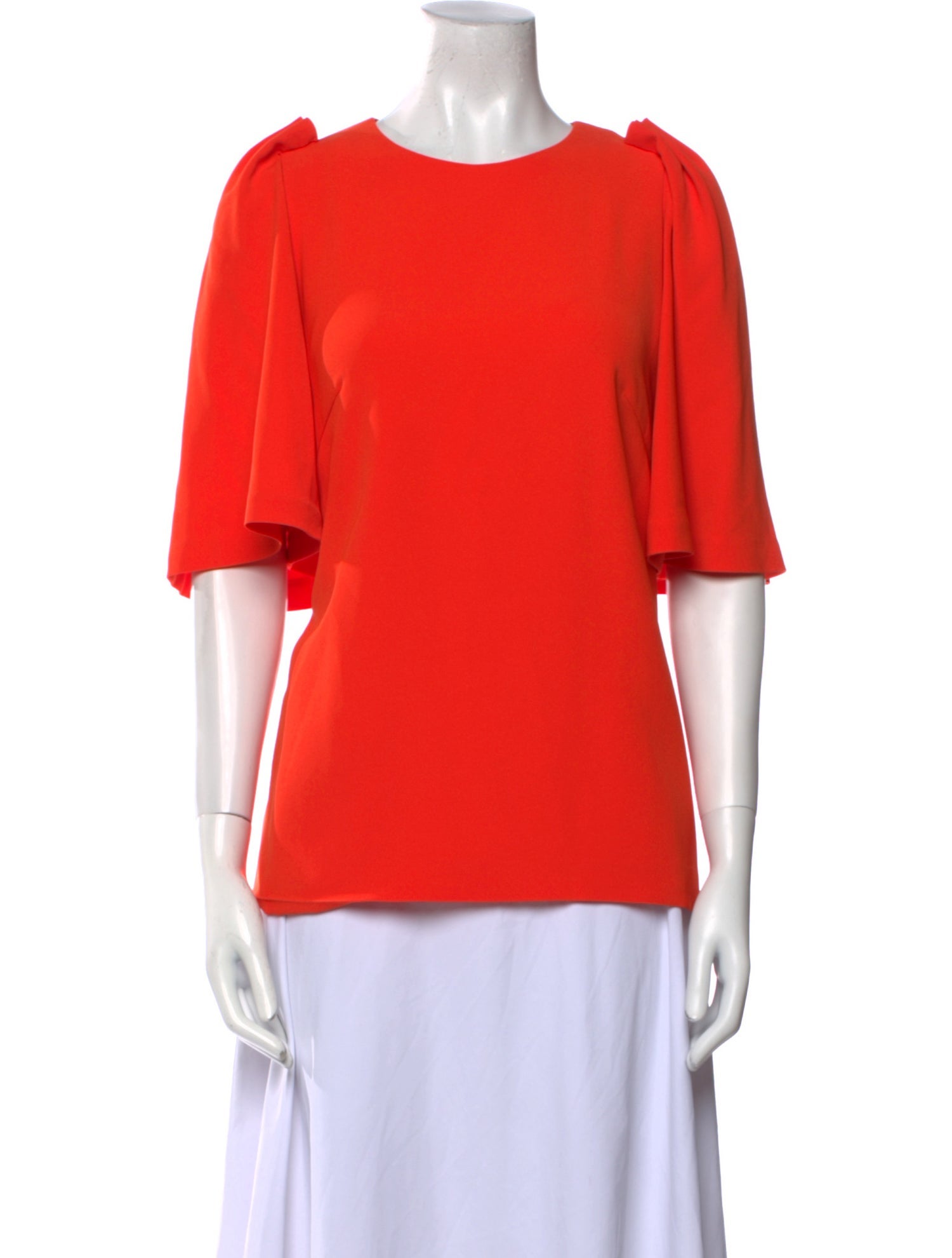 Lela Rose Crew Neck Three-Quarter Sleeve T-Shirt