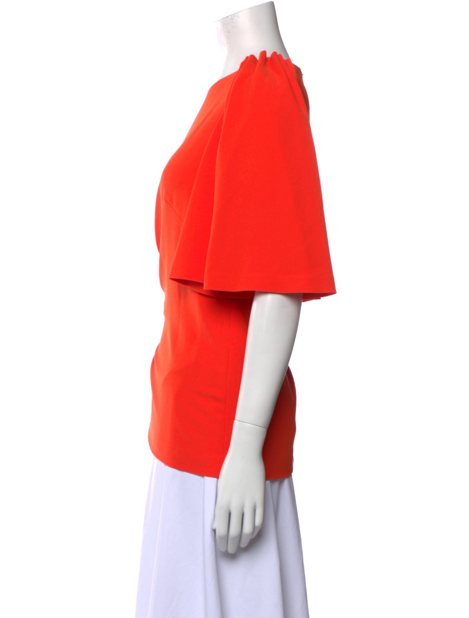 Lela Rose Crew Neck Three-Quarter Sleeve T-Shirt