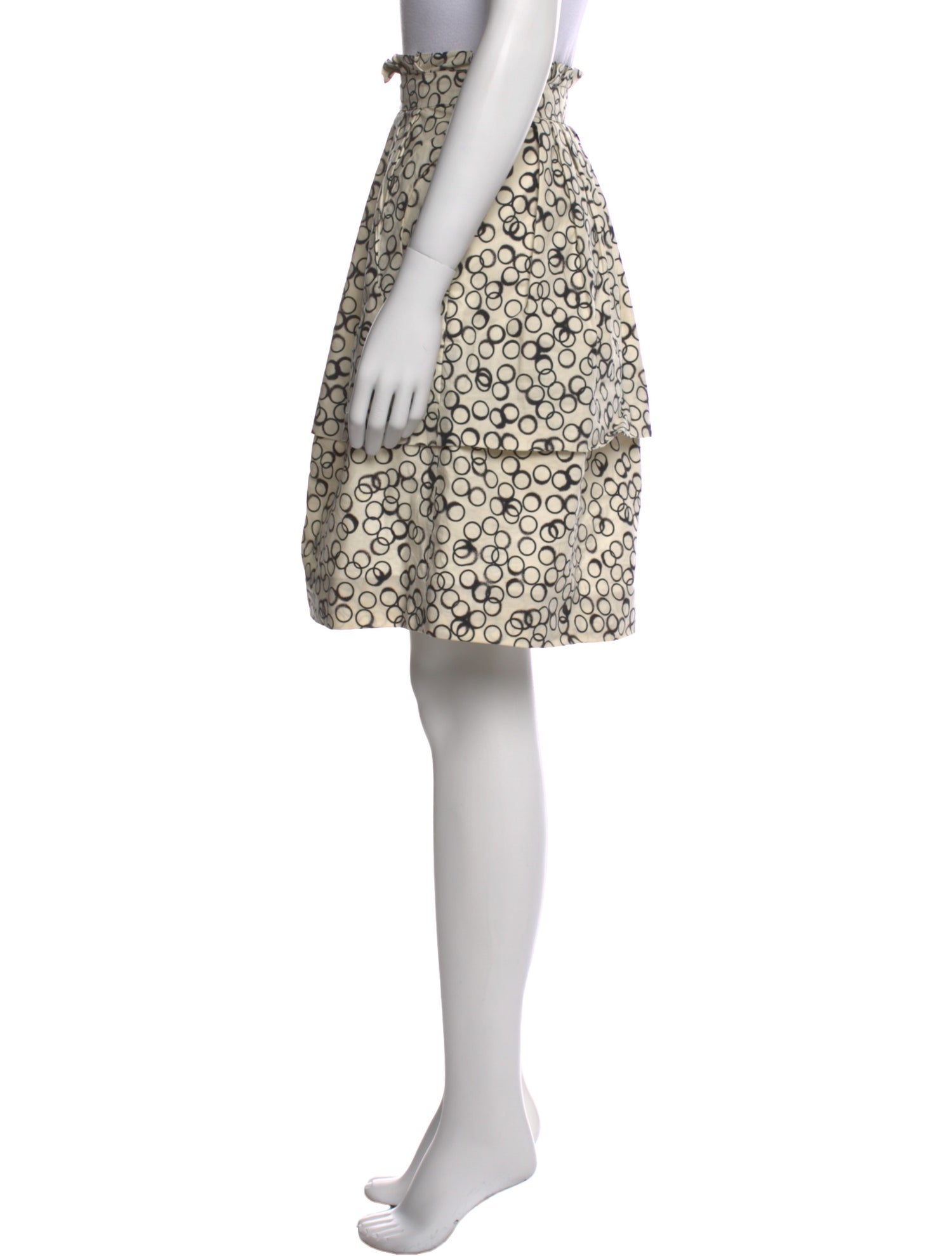 Lela Rose Wool Knee-Length Skirt