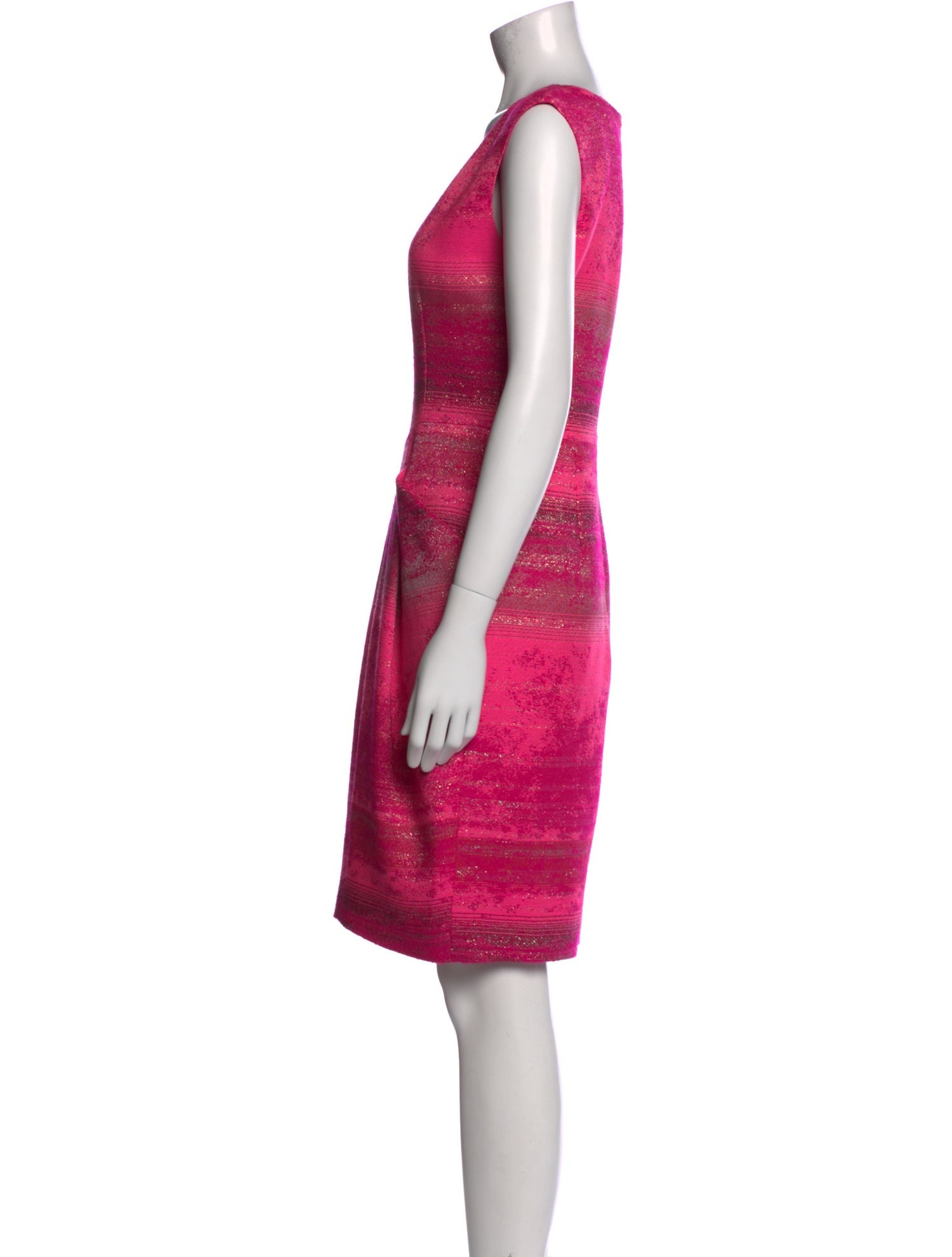 Lela Rose Square Neckline Knee-Length Dress