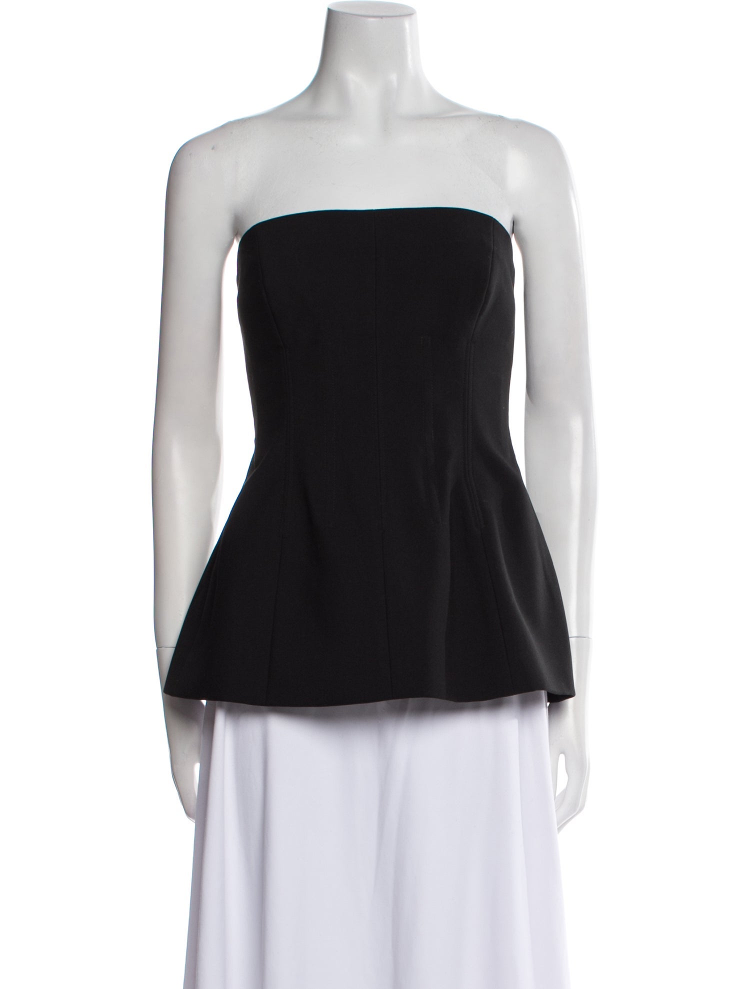 Lela Rose Silk Strapless Top