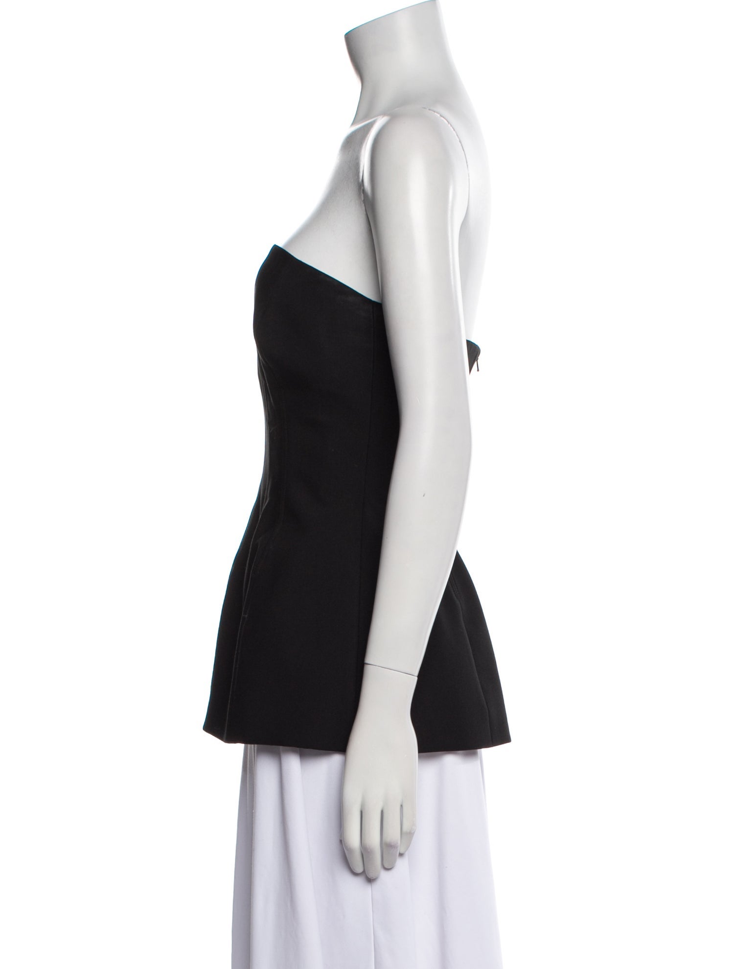 Lela Rose Silk Strapless Top