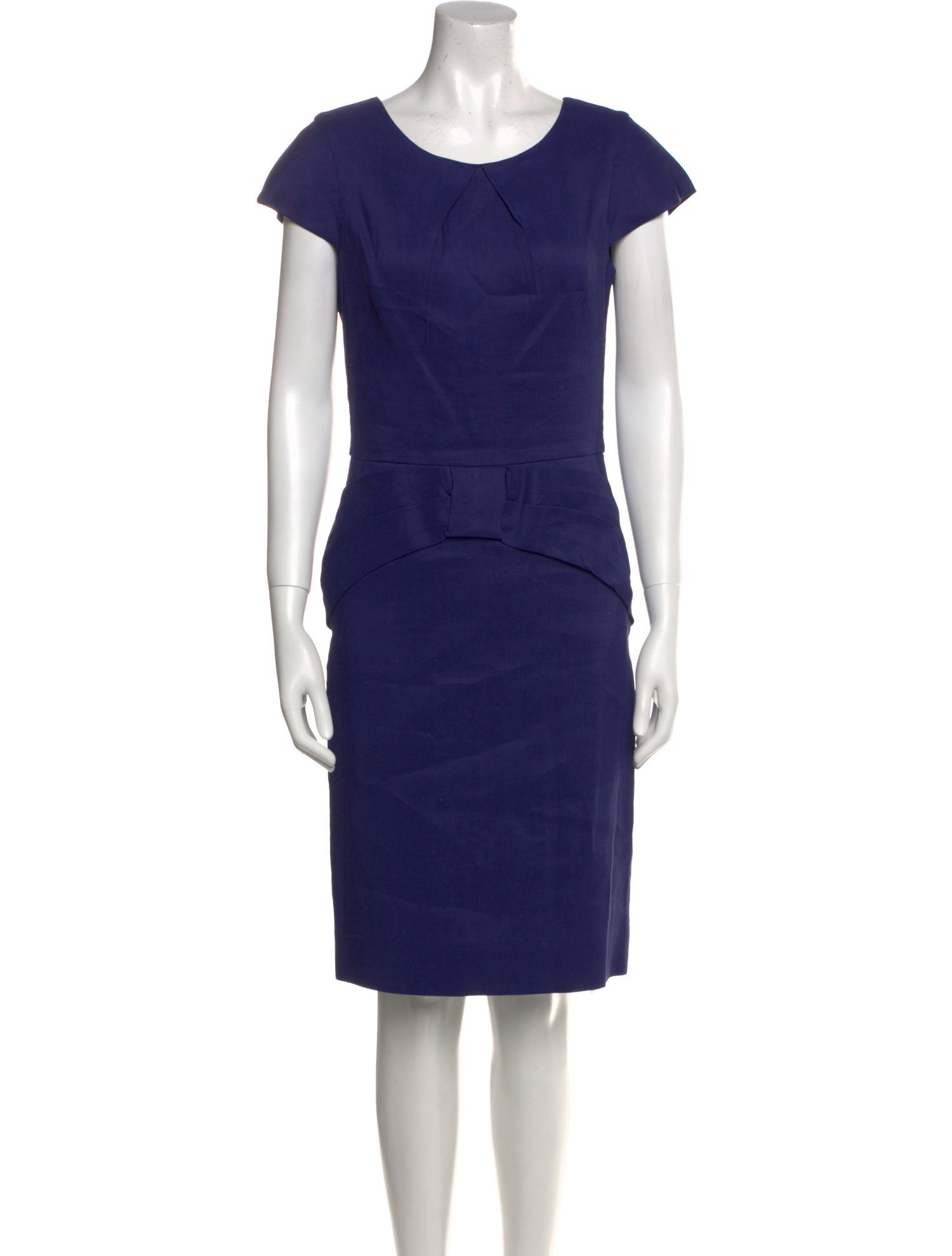 Lela Rose Scoop Neck Knee-Length Dress