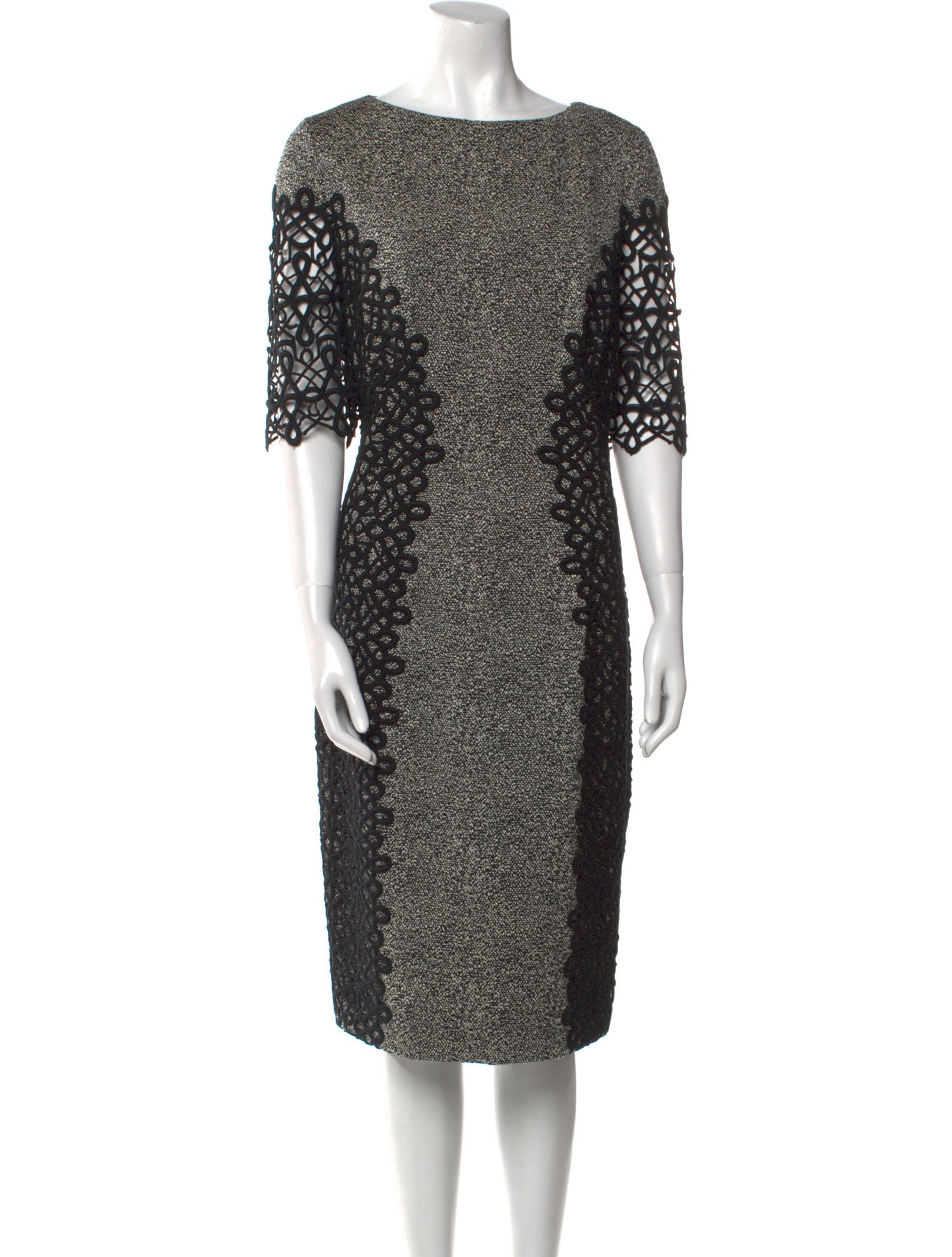 Lela Rose Printed Midi Length Dress