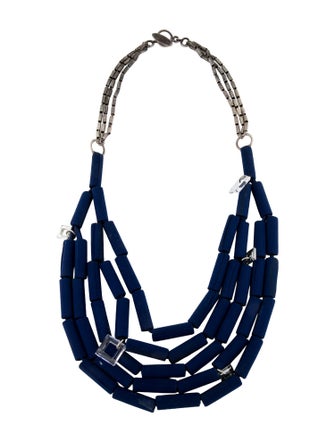 Lela Rose Fabric & Crystal Multistrand Necklace