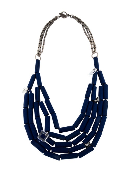 Lela Rose Fabric & Crystal Multistrand Necklace