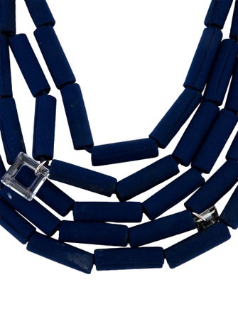 Lela Rose Fabric & Crystal Multistrand Necklace