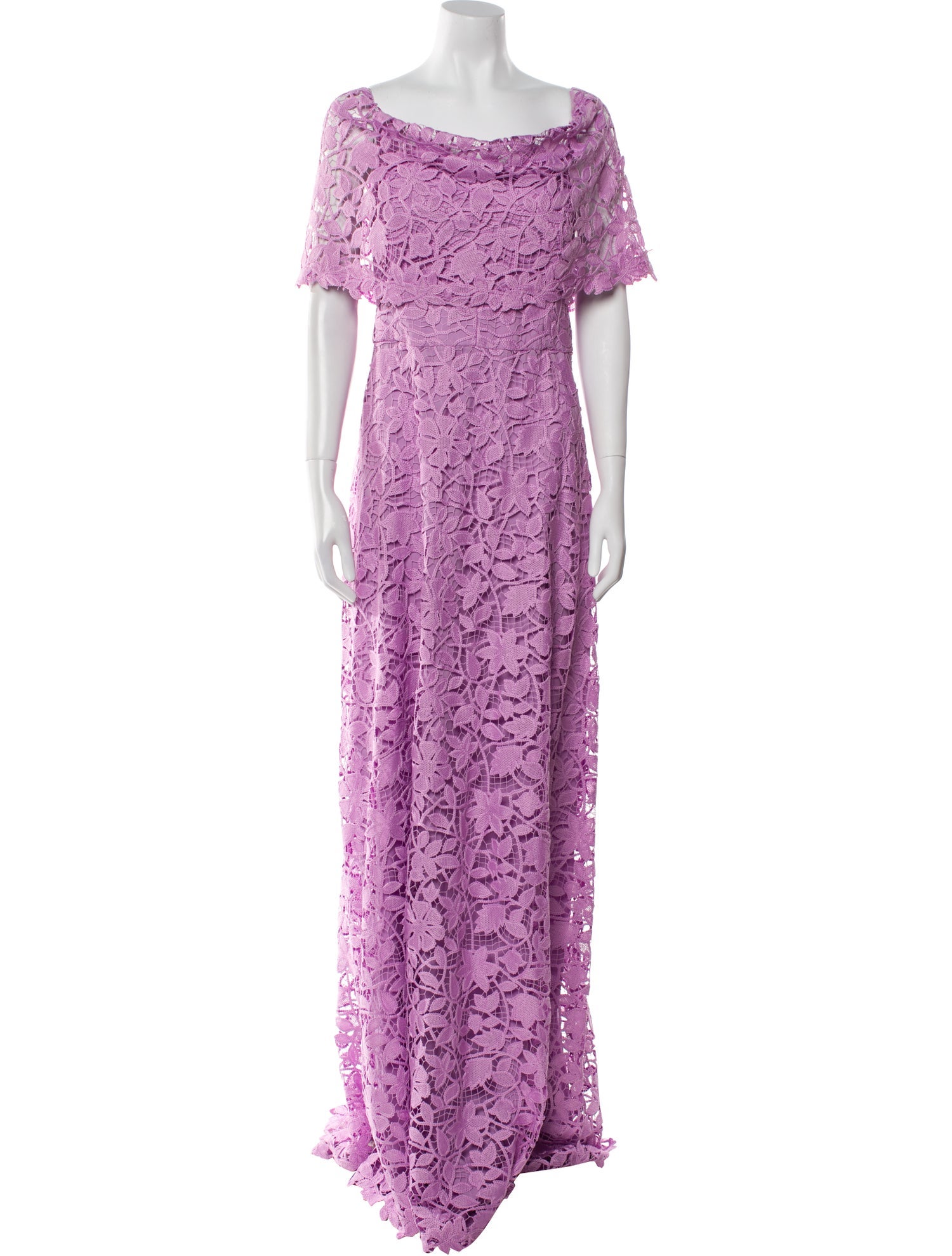 Lela Rose Lace Pattern Long Dress
