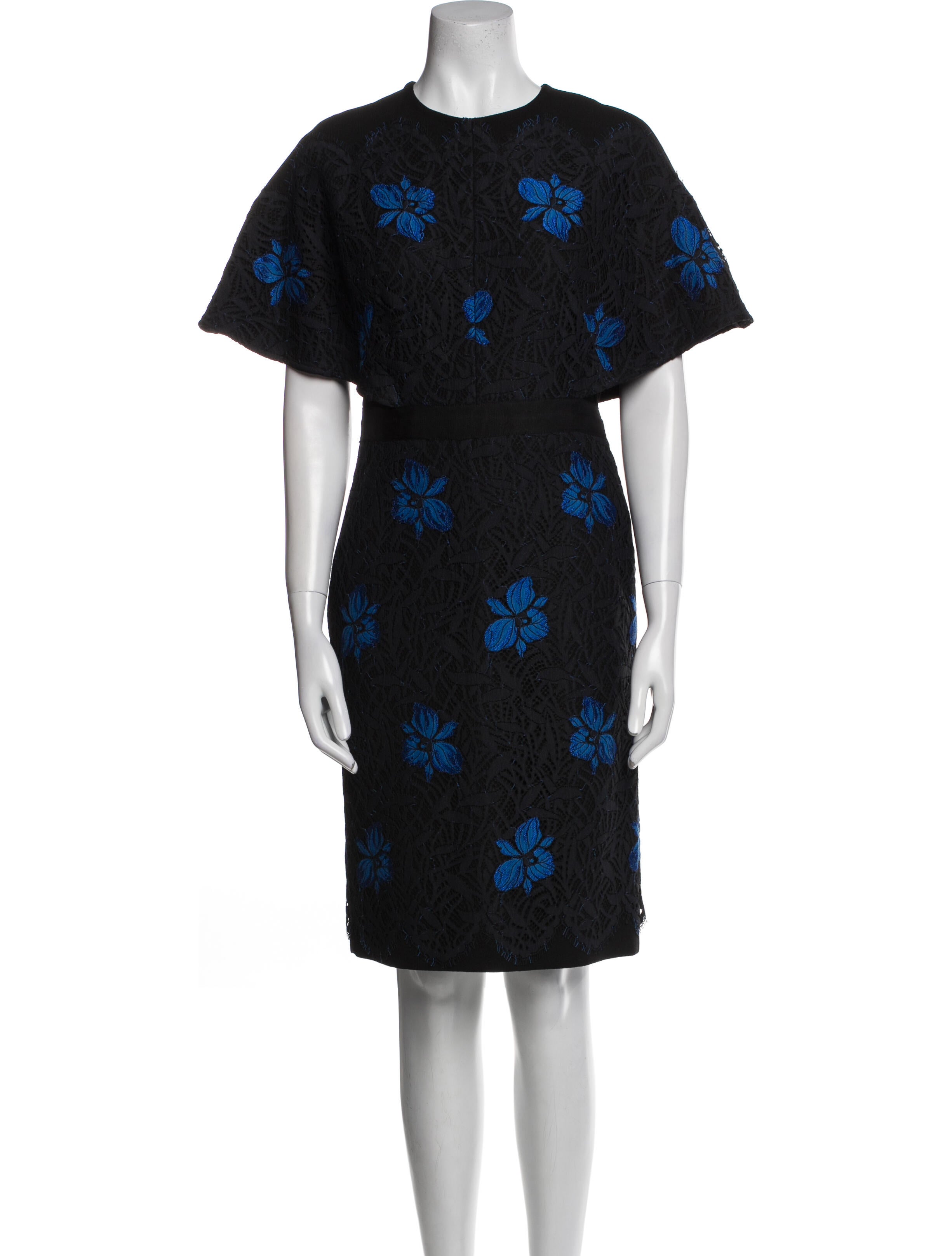 Lela Rose Wool Knee-Length Dress