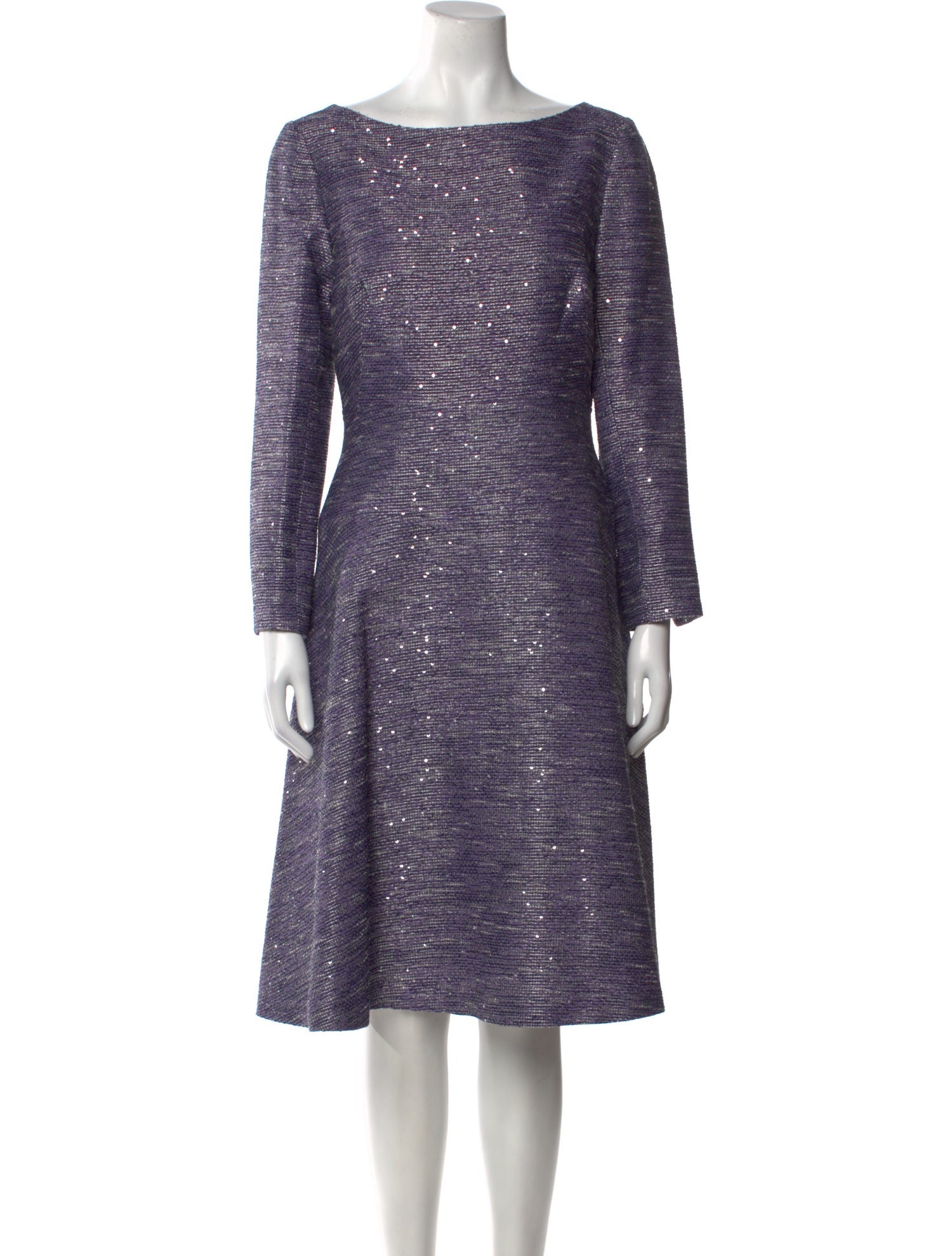 Lela Rose Bateau Neckline Knee-Length Dress