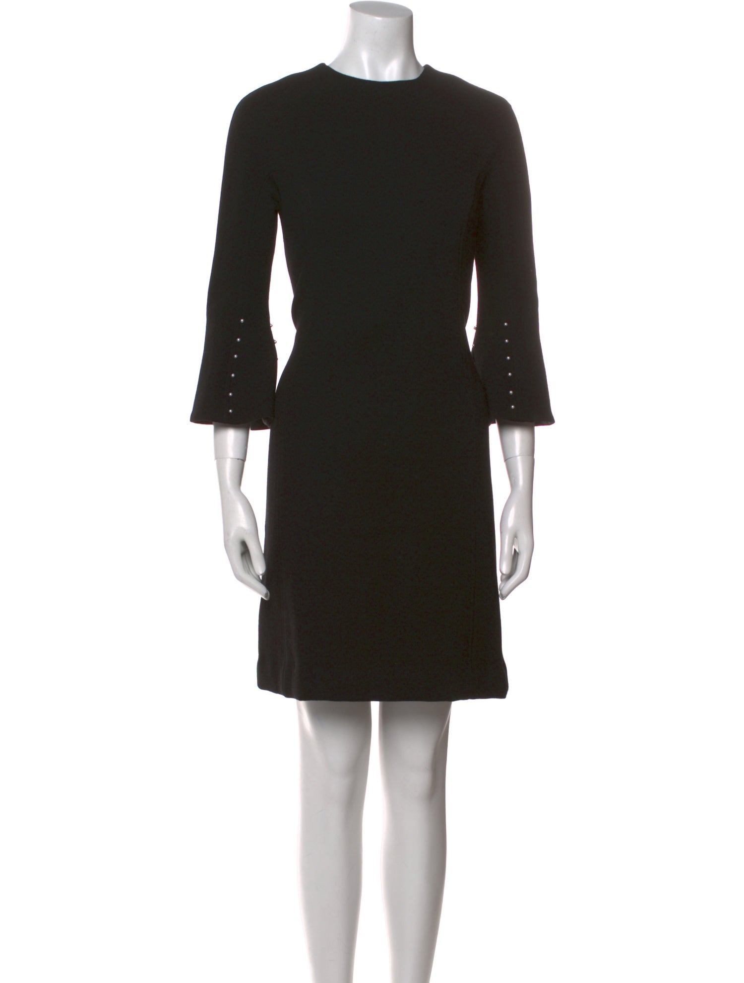 Lela Rose Crew Neck Mini Dress