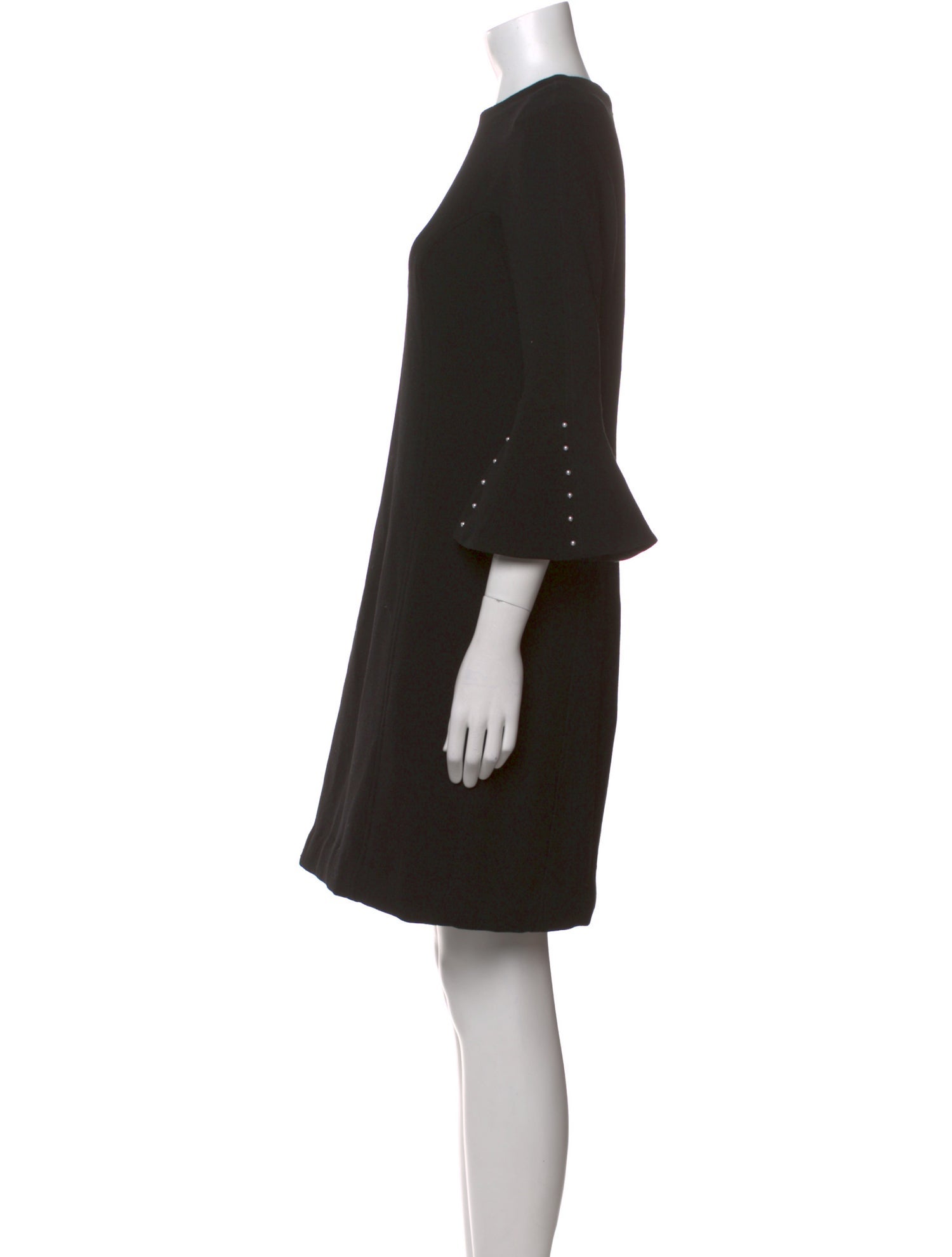 Lela Rose Crew Neck Mini Dress