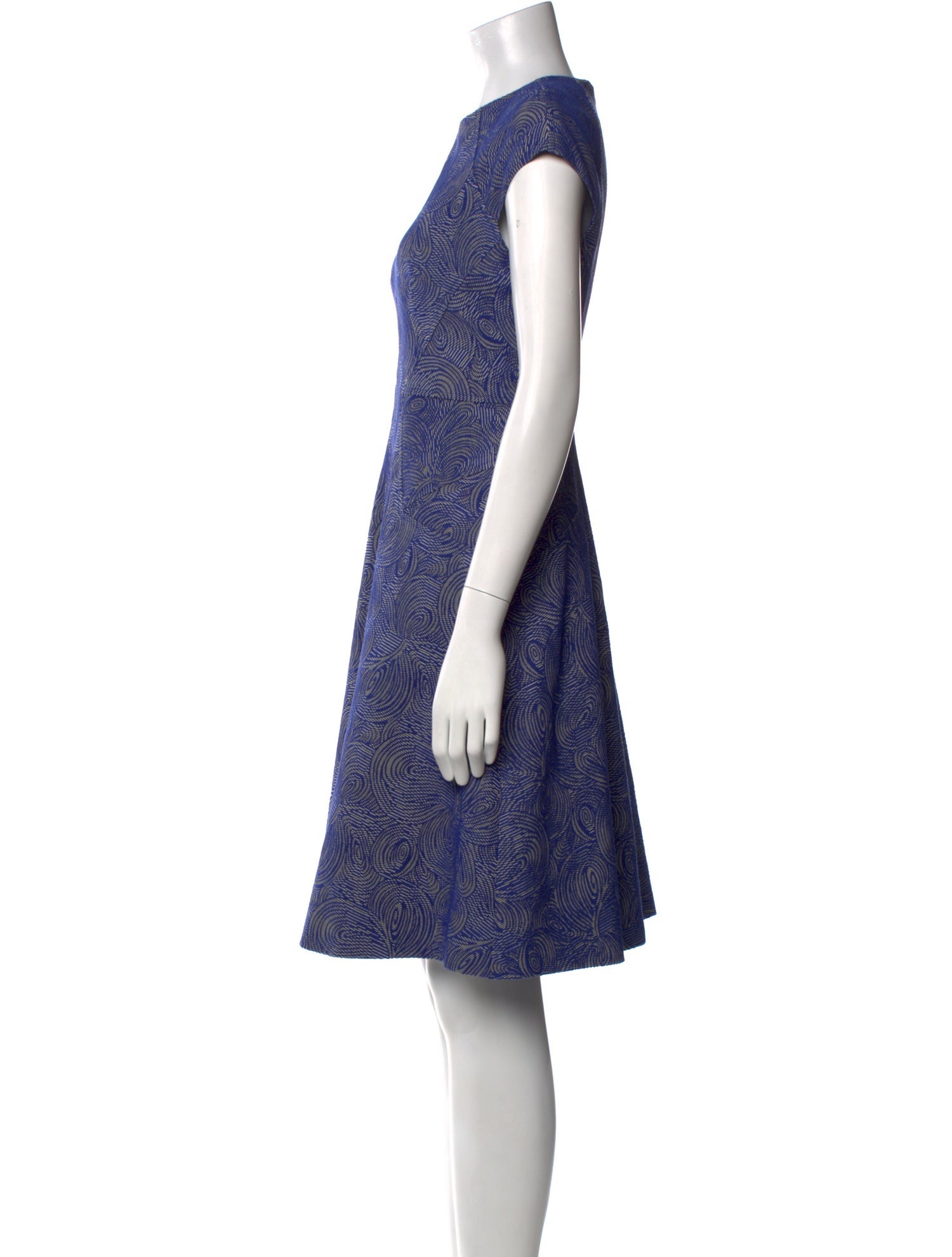 Lela Rose Printed Knee-Length Dress