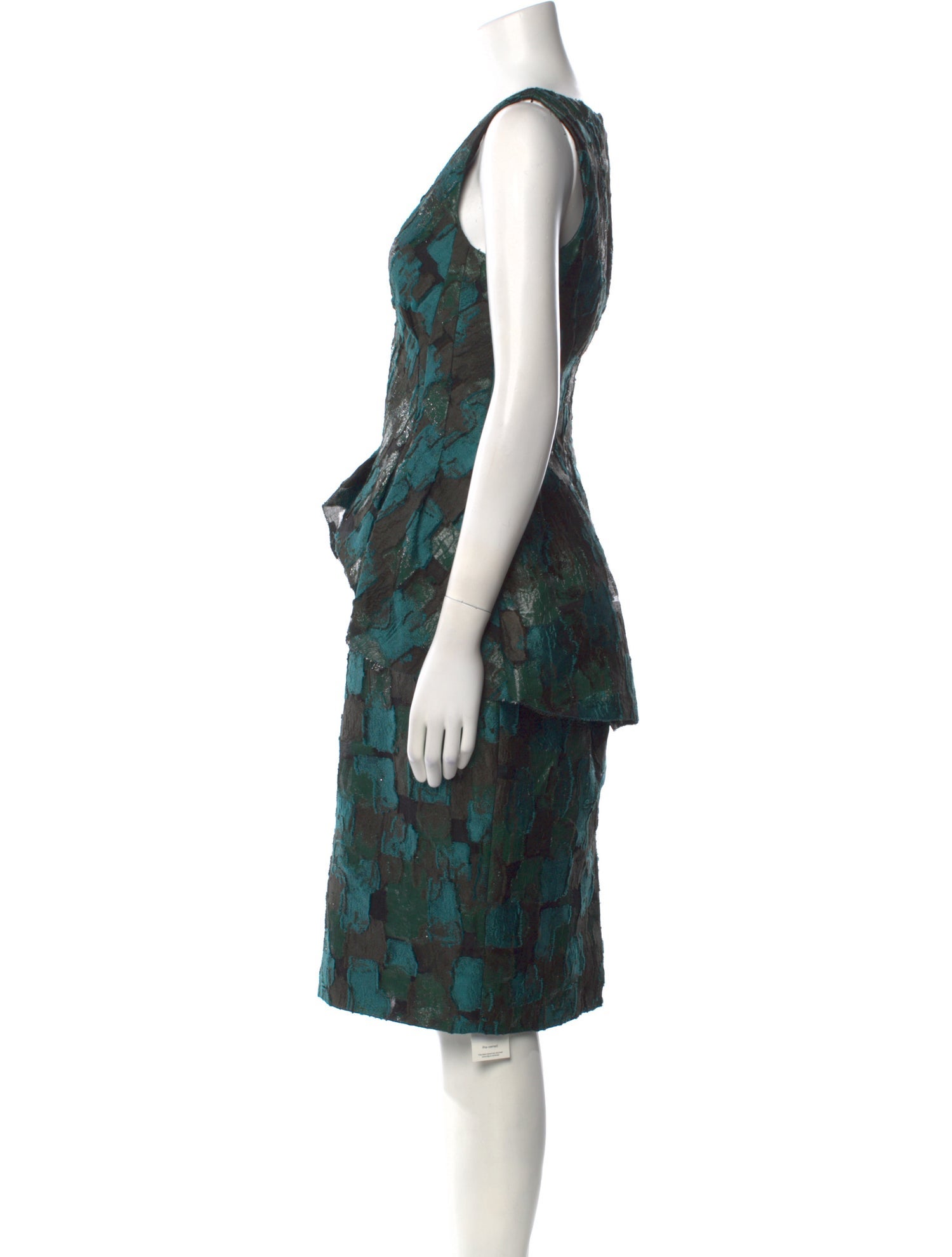 Lela Rose Printed Midi Length Dress