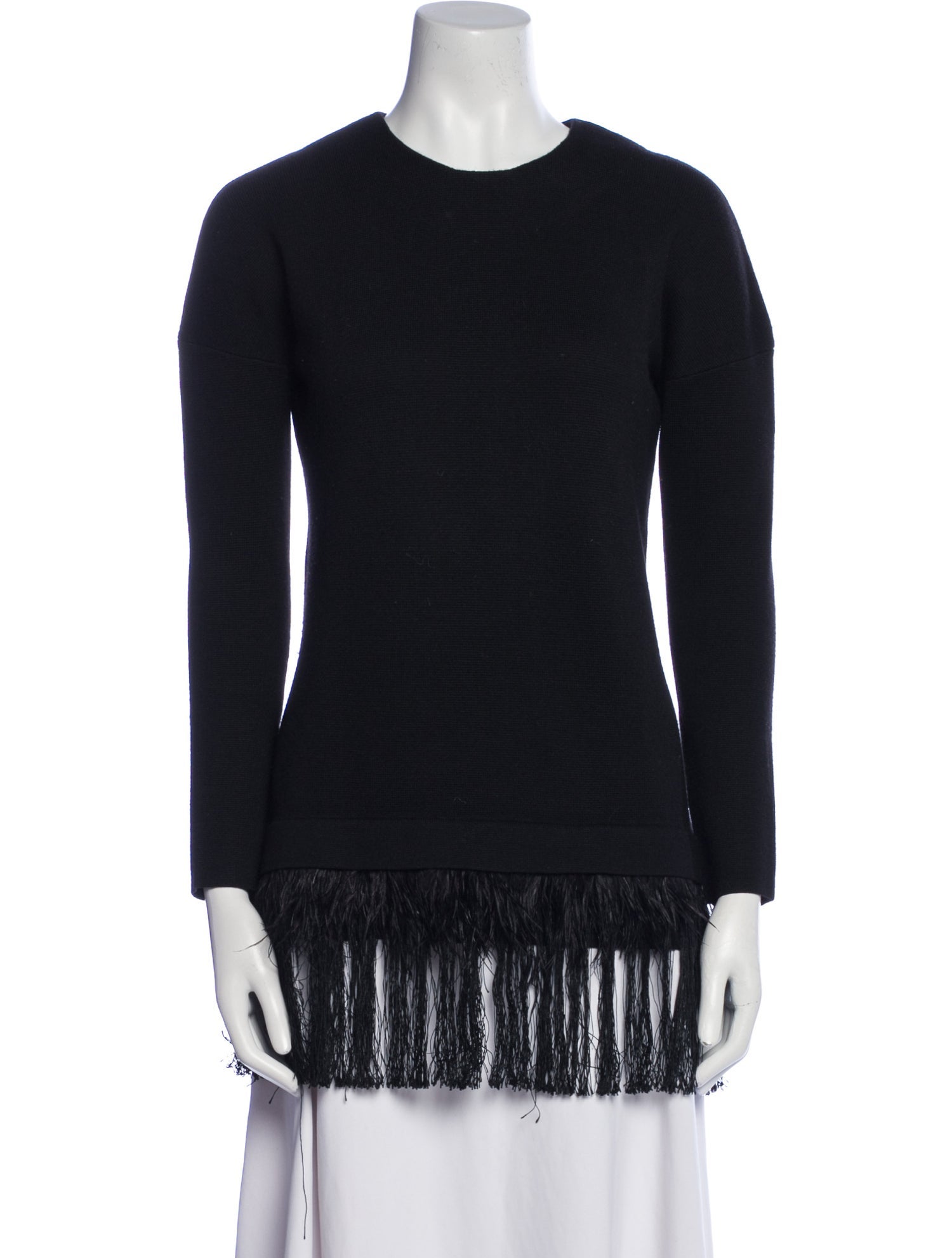 Lela Rose Wool Crew Neck Sweater