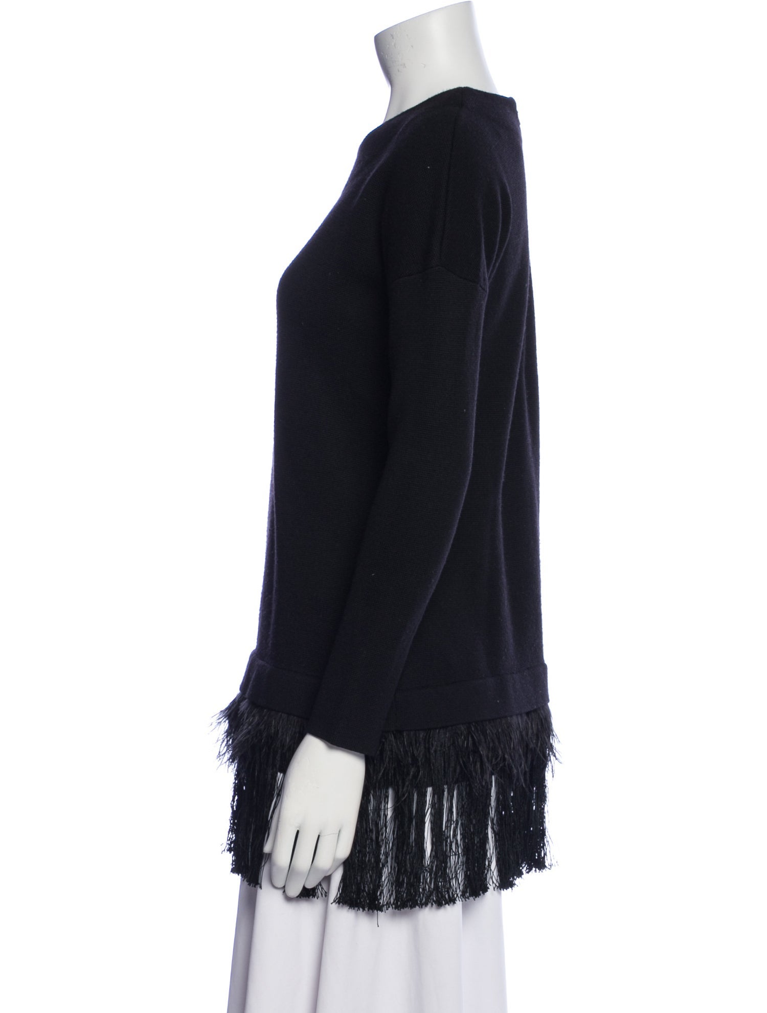 Lela Rose Wool Crew Neck Sweater