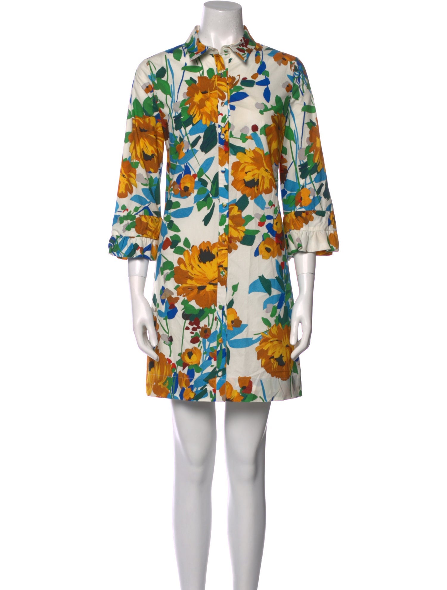 Lela Rose Floral Print Mini Dress