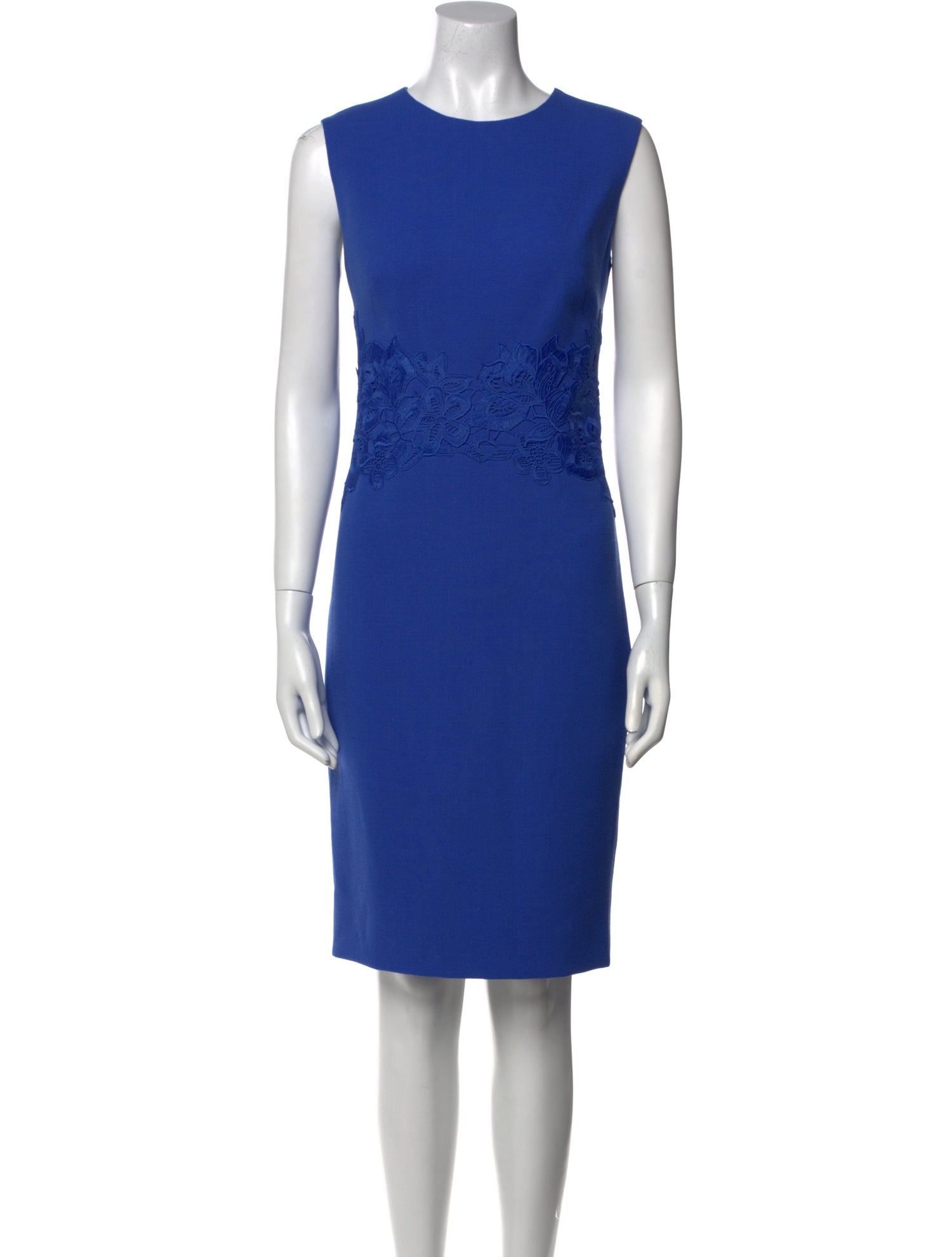 Lela Rose Crew Neck Knee-Length Dress