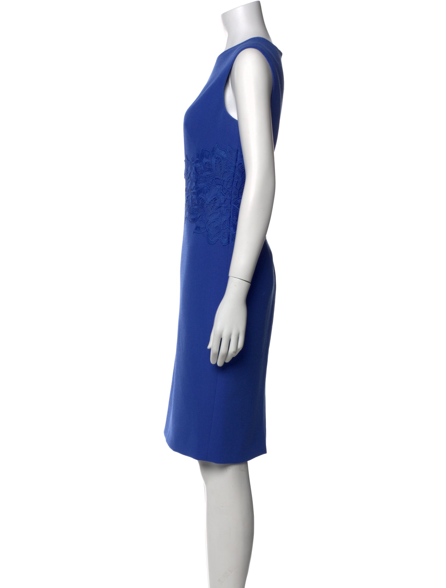 Lela Rose Crew Neck Knee-Length Dress