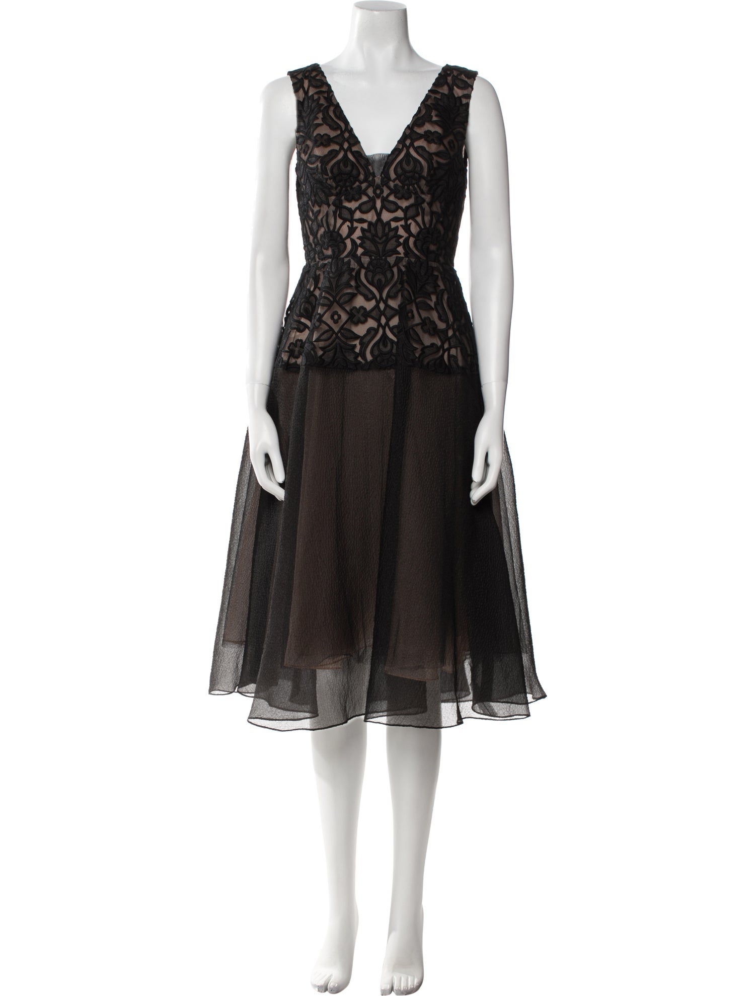 Lela Rose Nylon Midi Length Dress