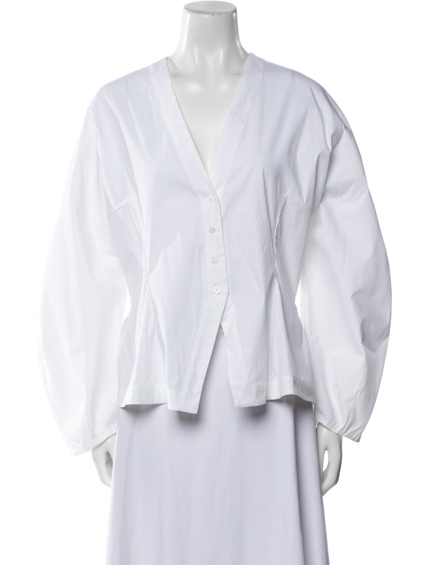 Lela Rose V-Neck Long Sleeve Blouse w/ Tags