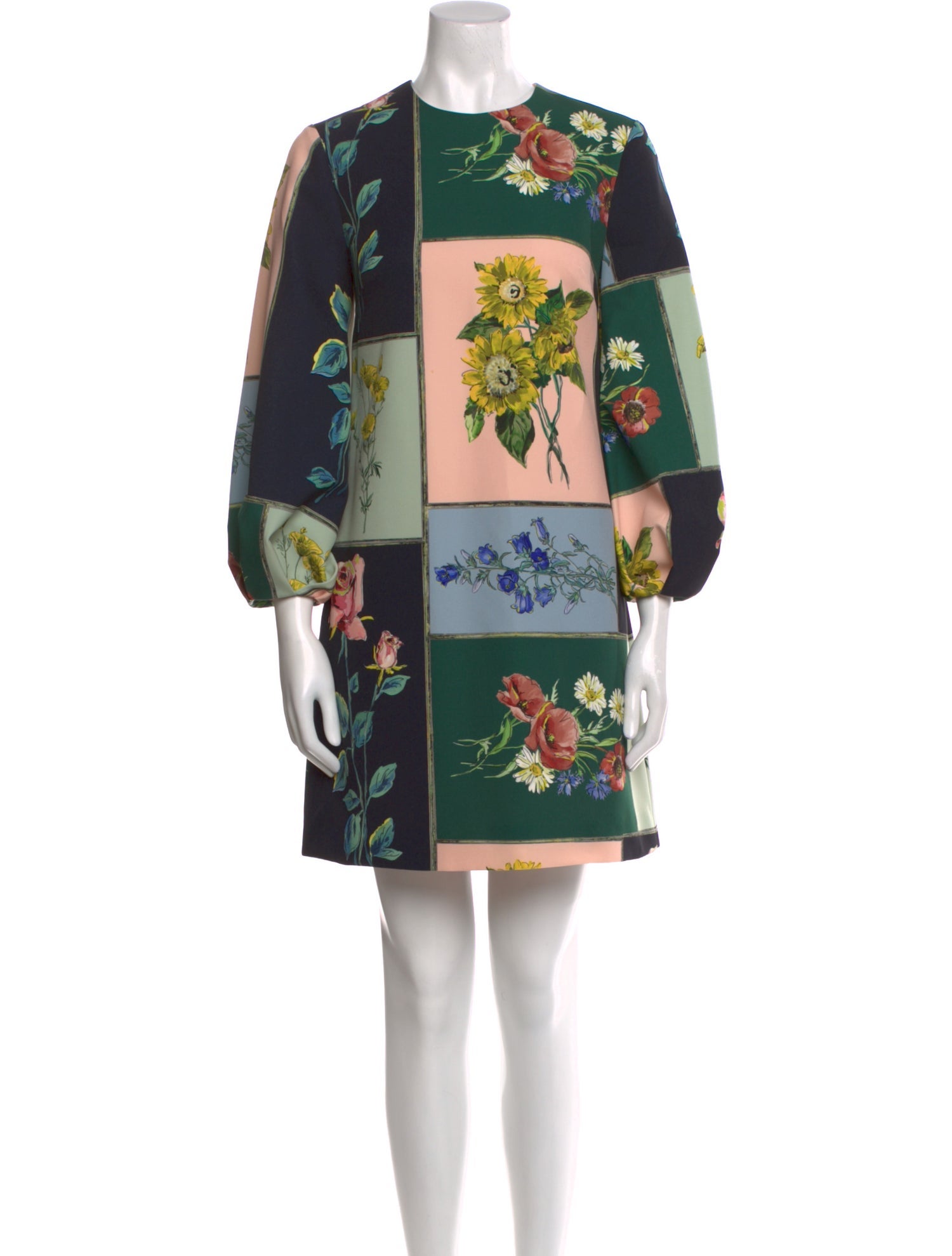 Lela Rose Floral Print Mini Dress