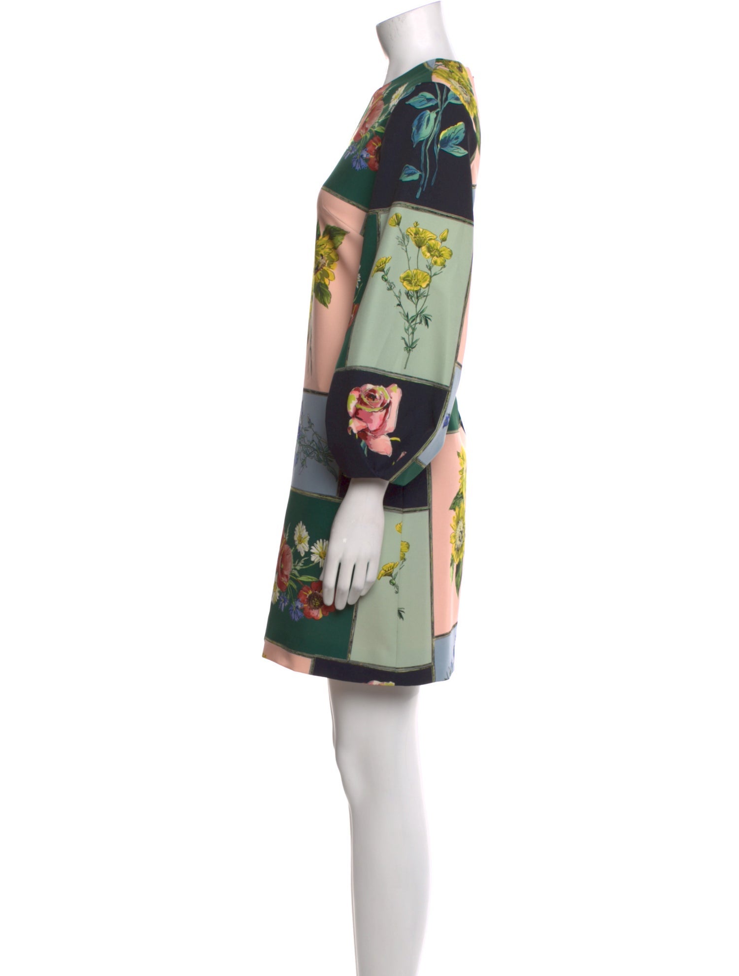 Lela Rose Floral Print Mini Dress