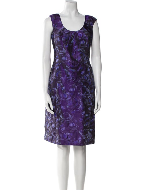 Lela Rose Printed Knee-Length Dress