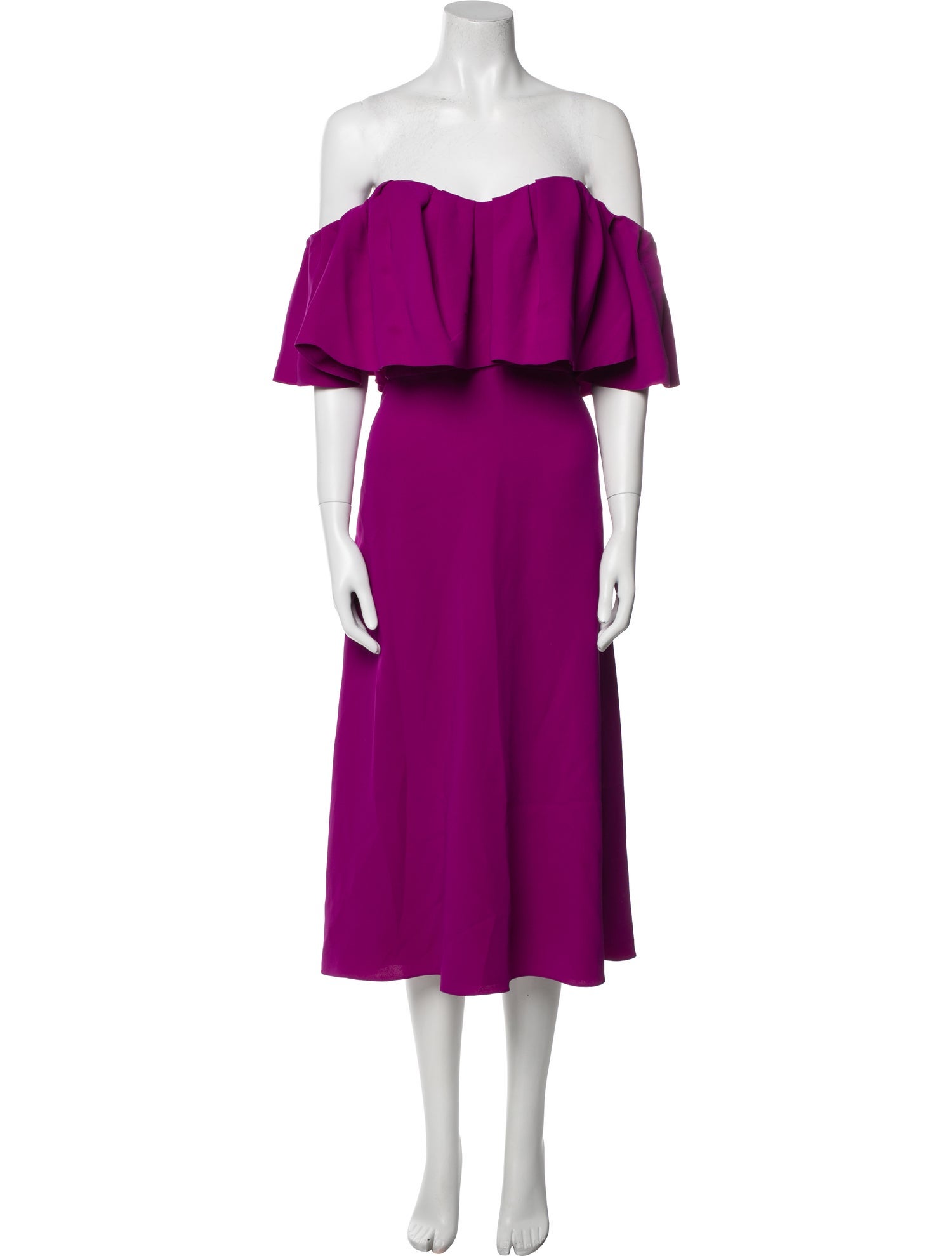 Lela Rose Silk Midi Length Dress