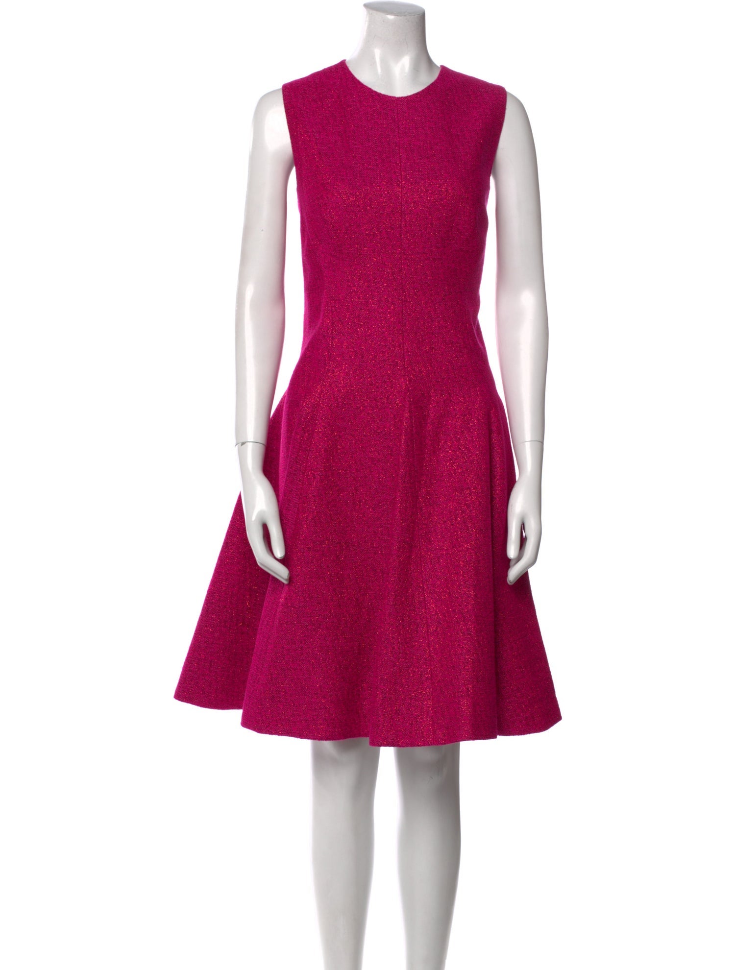 Lela Rose Crew Neck Knee-Length Dress