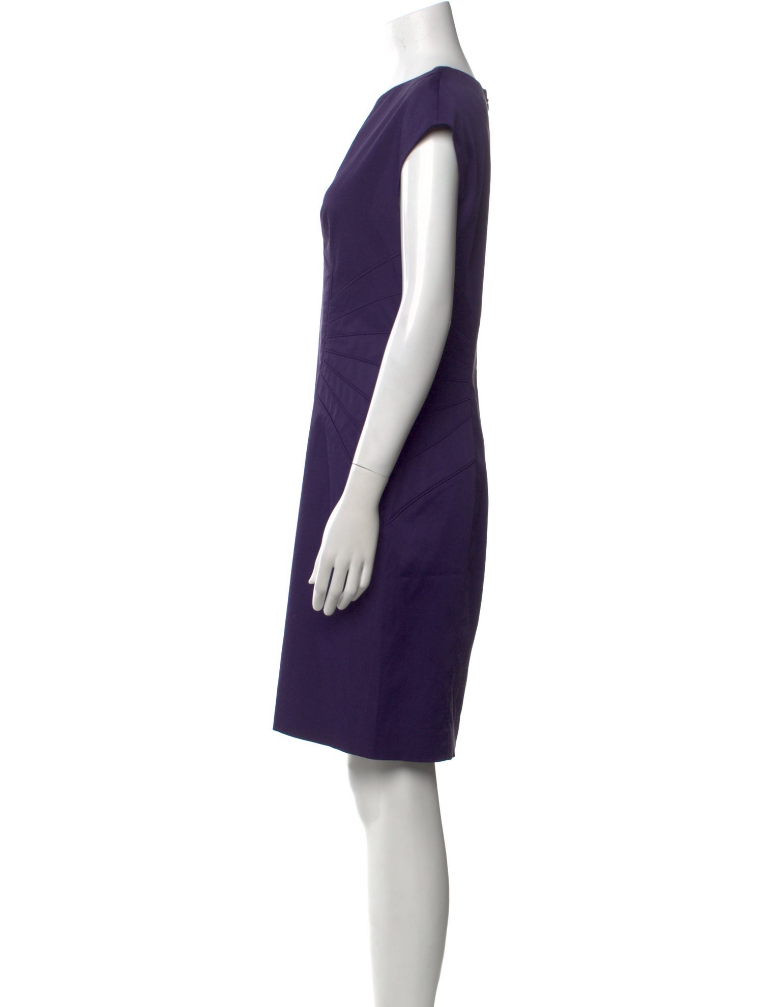 Lela Rose Crew Neck Knee-Length Dress