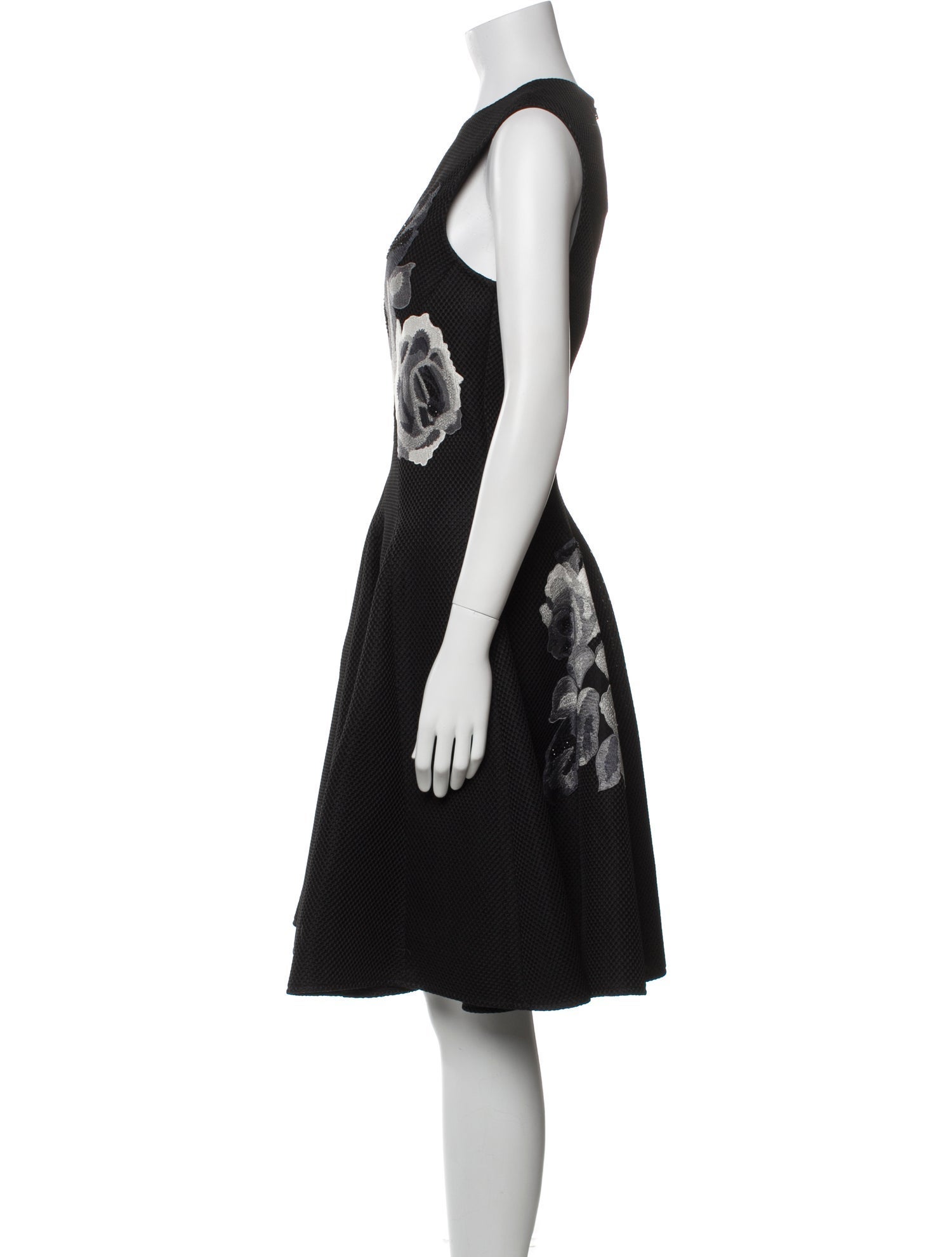 Lela Rose Floral Print Mini Dress