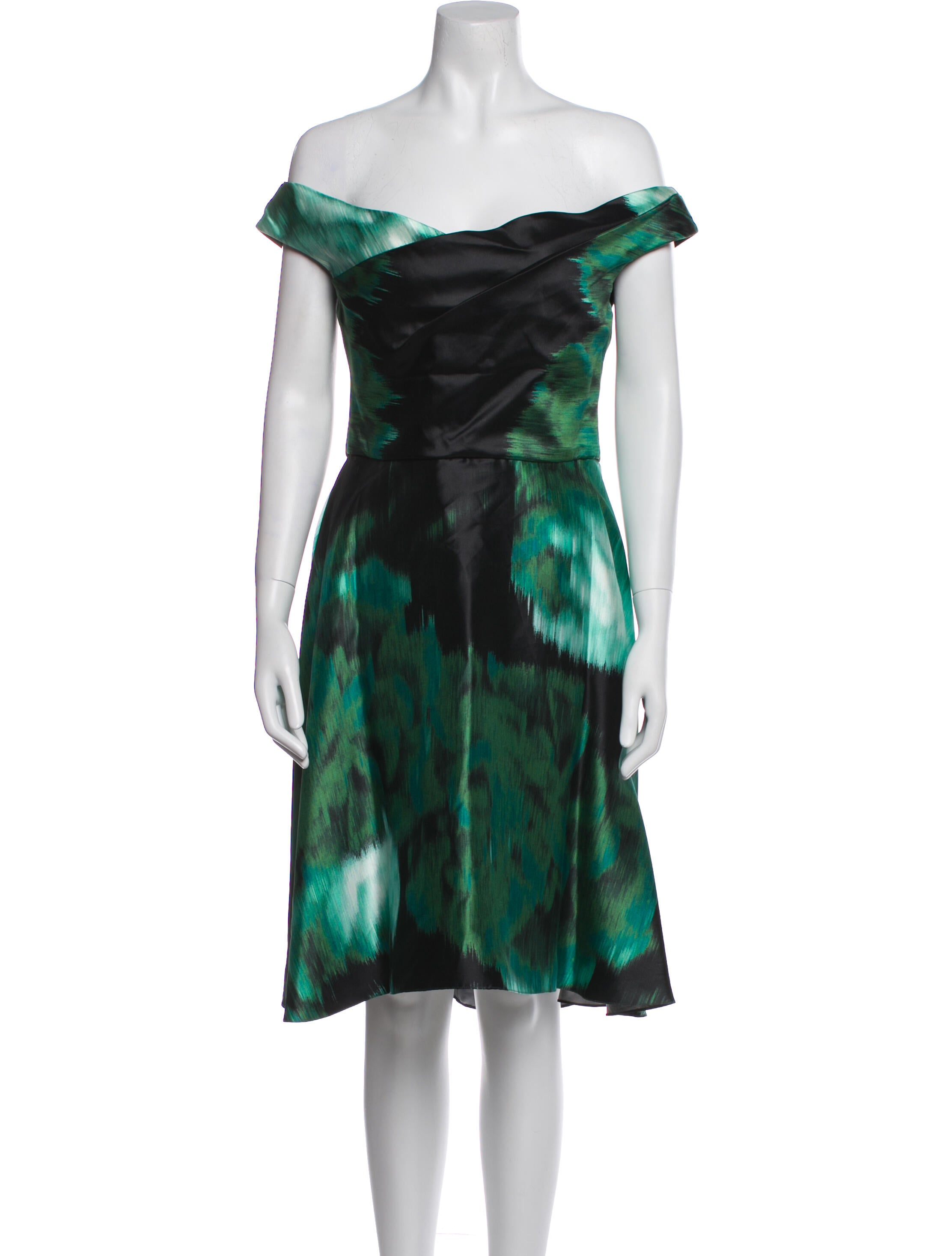 Lela Rose Printed Knee-Length Dress